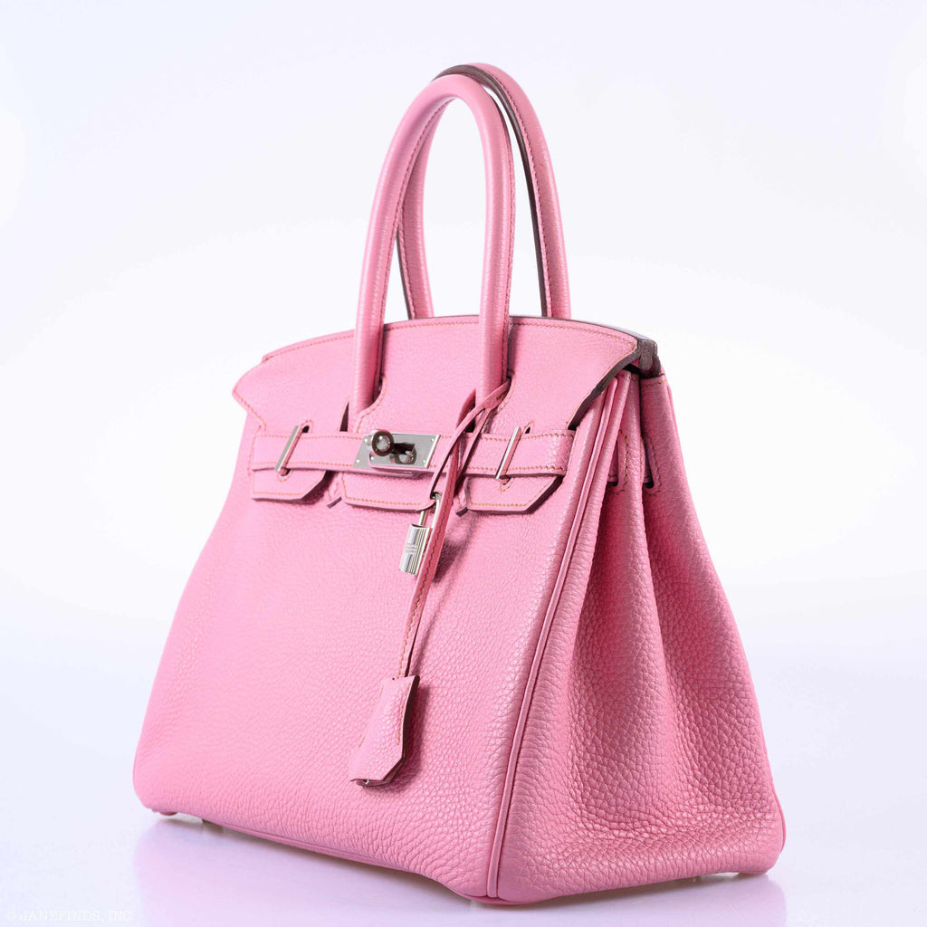 Hermes Pink Terre Cuite GHW Ostrich Birkin 30 Handbag - MAISON de LUXE
