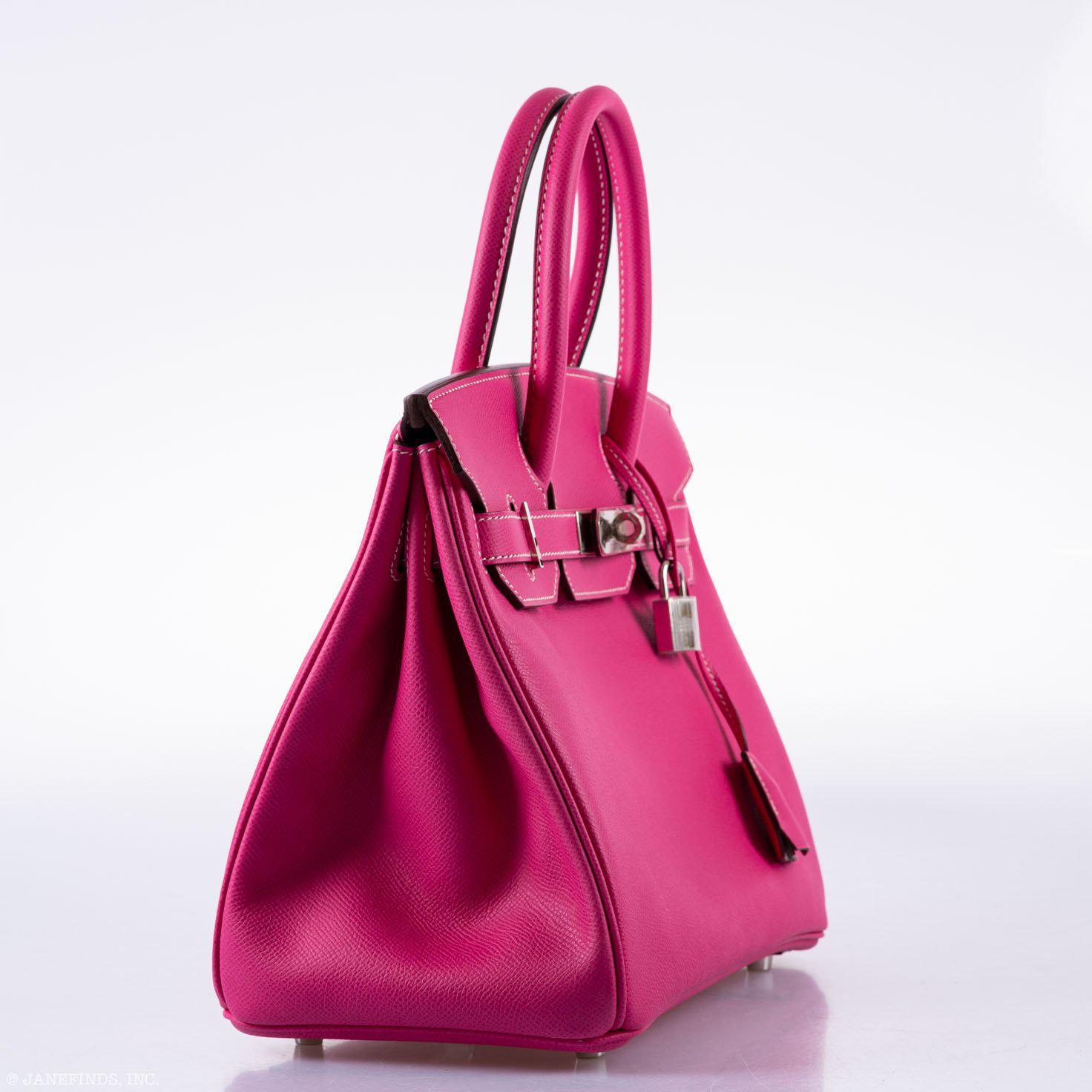 Hermès Birkin 30 Candy Collection Rose Tyrien & Rubis Epsom Palladium Hardware