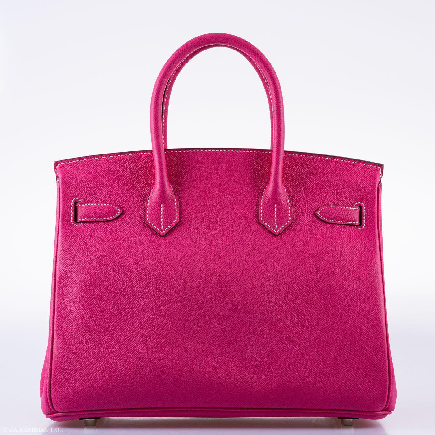 Hermès Birkin 30 Candy Collection Rose Tyrien & Rubis Epsom Palladium Hardware