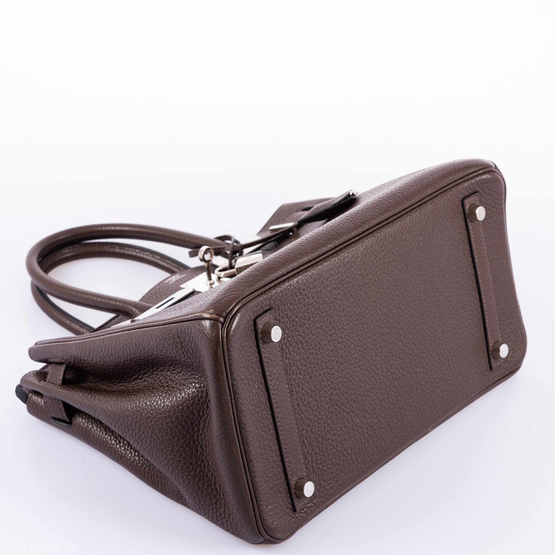 Hermès Birkin 30 Chocolat Clemence Palladium Hardware