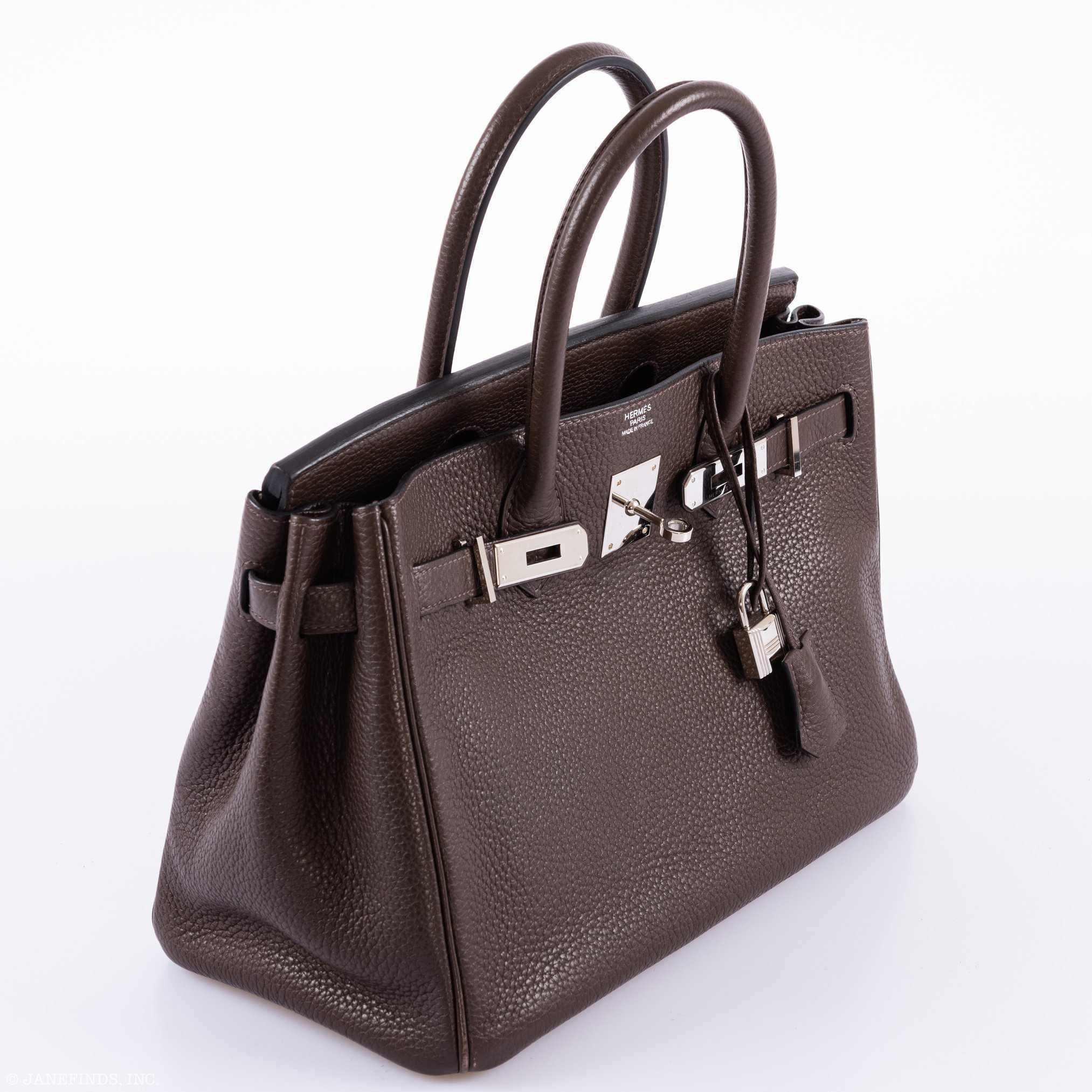 Hermès Birkin 30 Chocolat Clemence Palladium Hardware