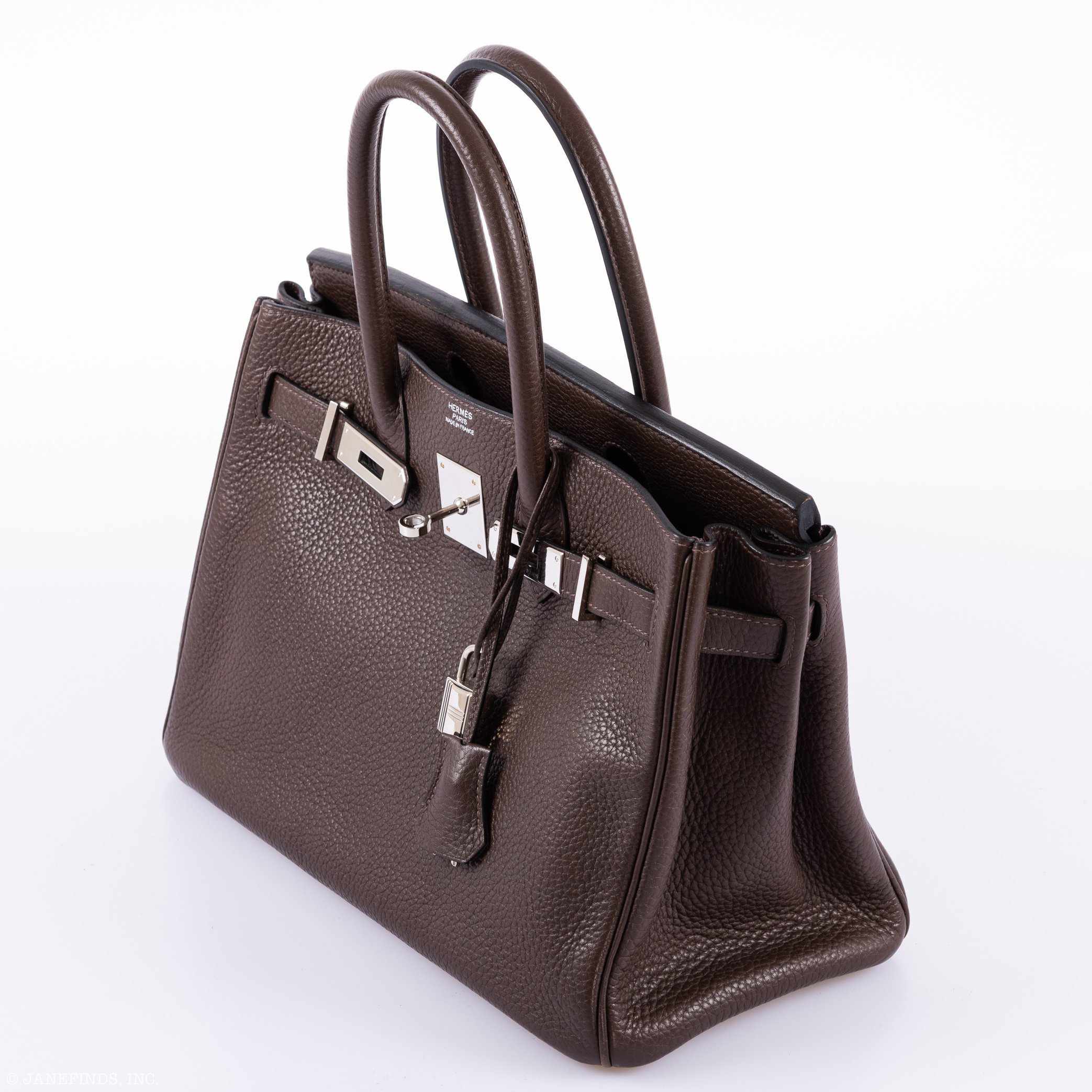 Hermès Birkin 30 Chocolat Clemence Palladium Hardware