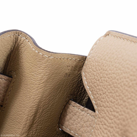 Hermès Birkin 30 Craie Togo Gold Hardware