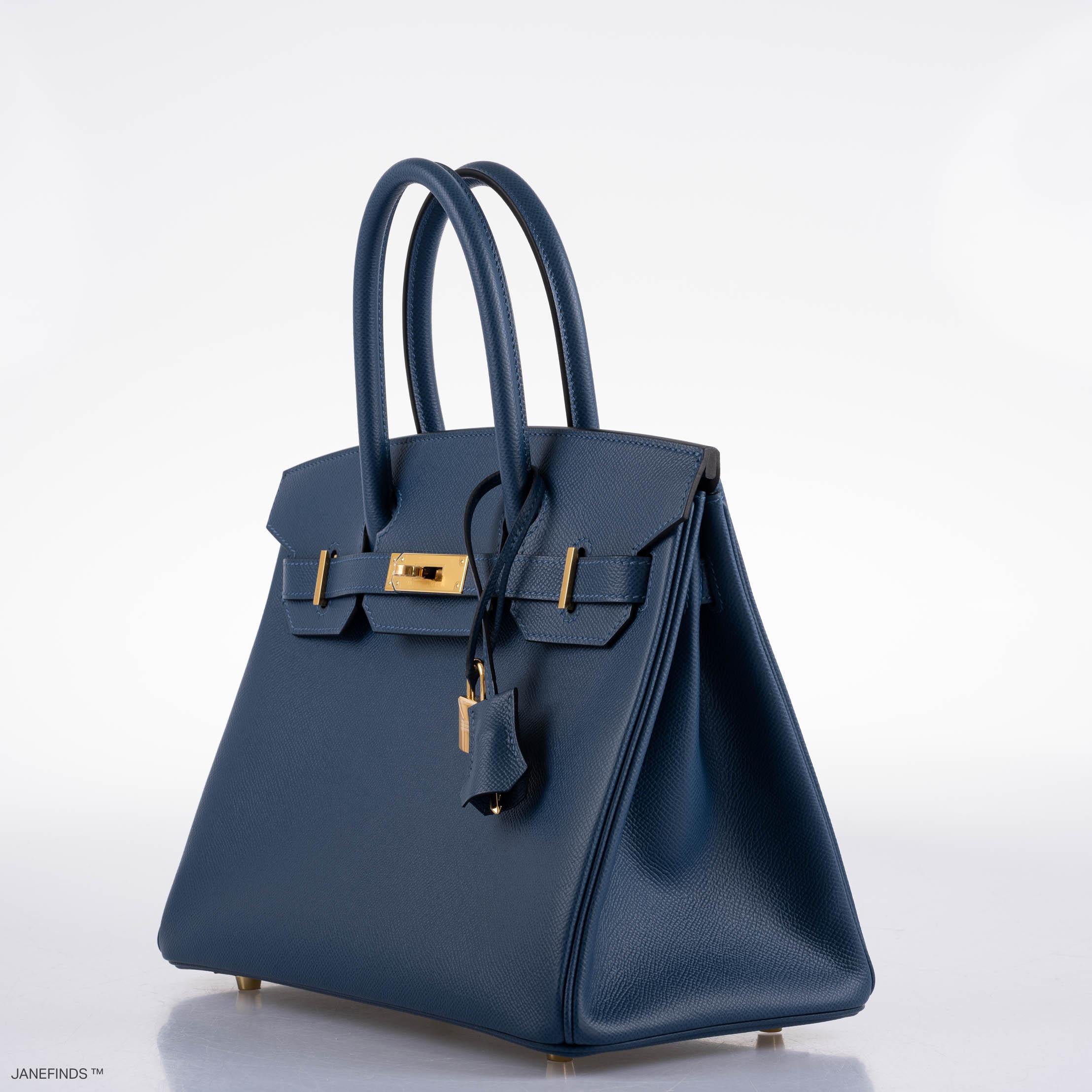 Hermès Birkin 30 Deep Blue Epsom with Gold Hardware - 2019, D