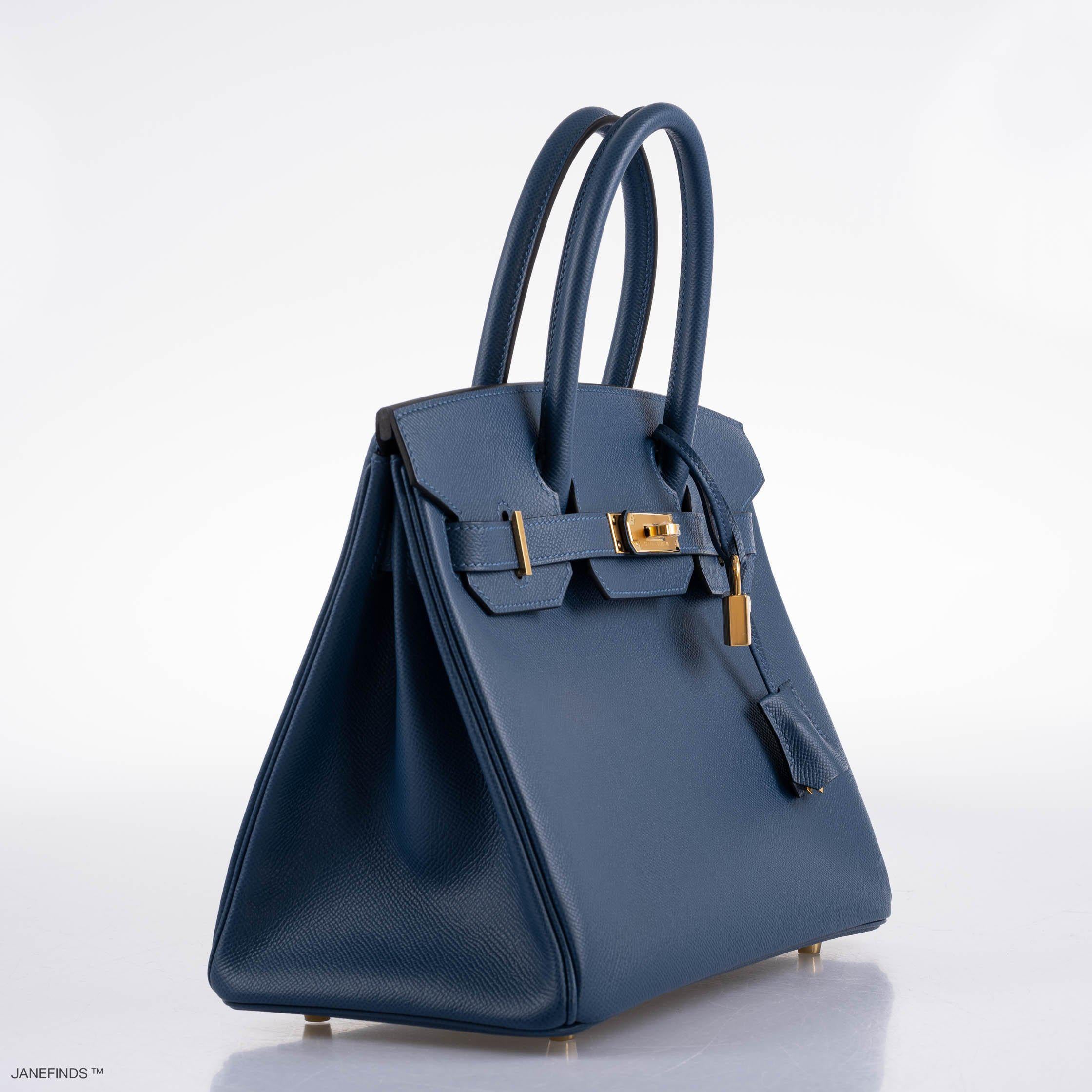 Hermès Birkin 30 Deep Blue Epsom with Gold Hardware