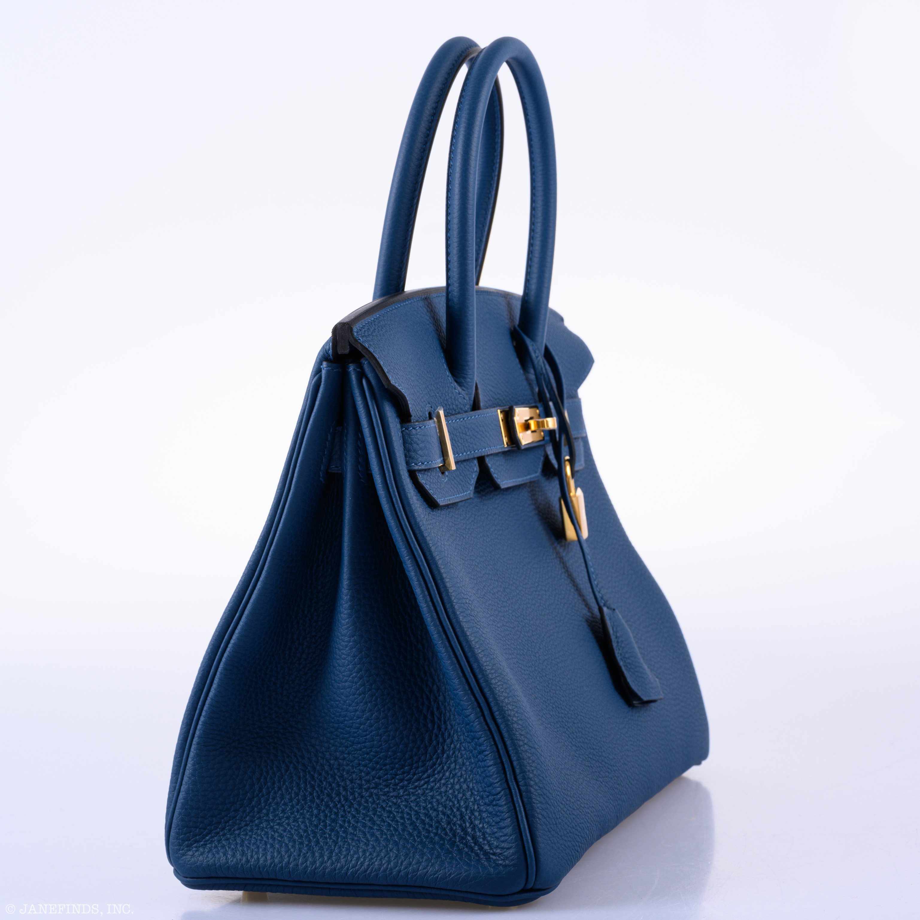 Hermès Birkin 30 Deep Blue Togo Gold Hardware - 2019