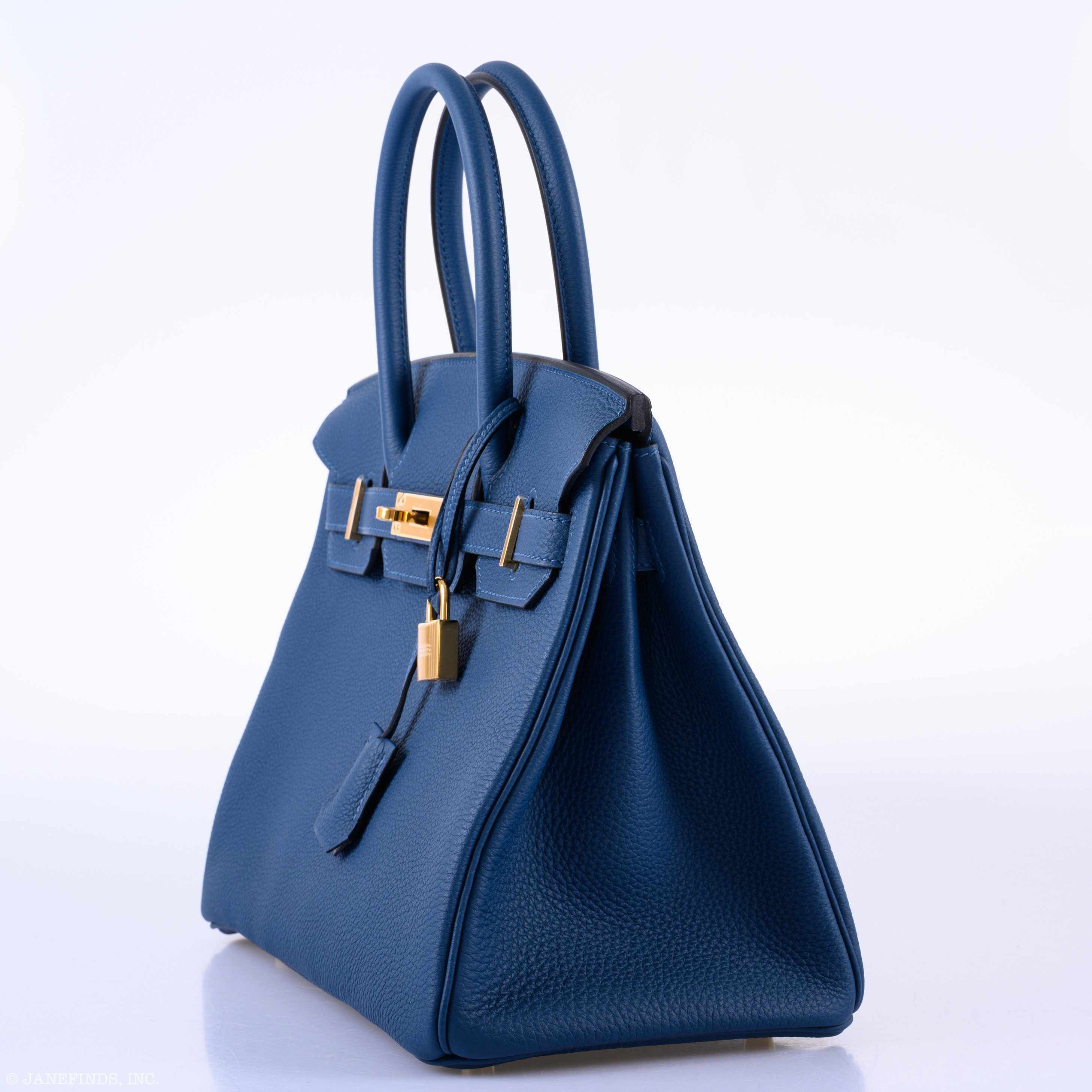 Hermès Birkin 30 Deep Blue Togo Gold Hardware - 2019