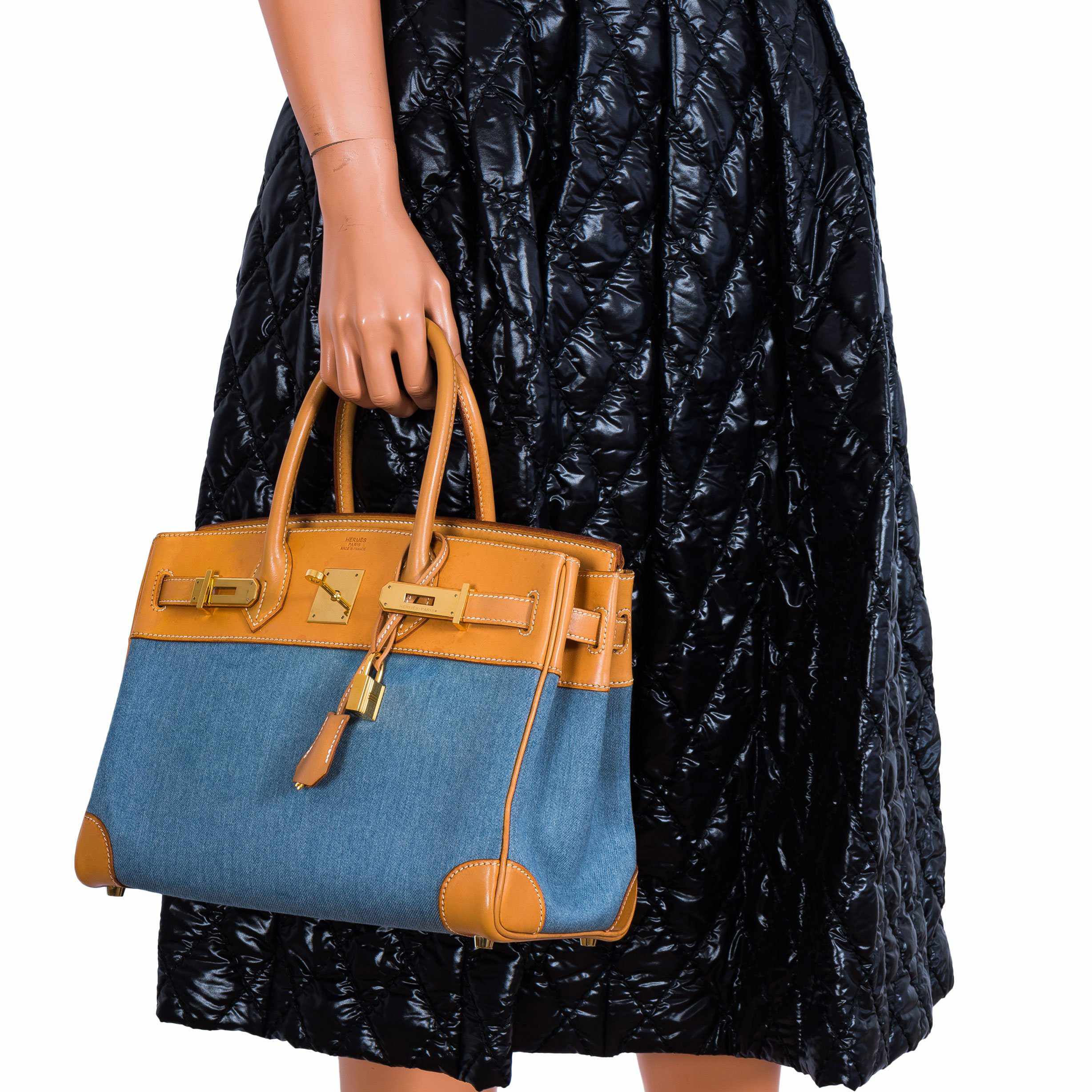 Hermès Birkin 30 Denim & Vache Naturelle Gold Hardware - Limited Edition