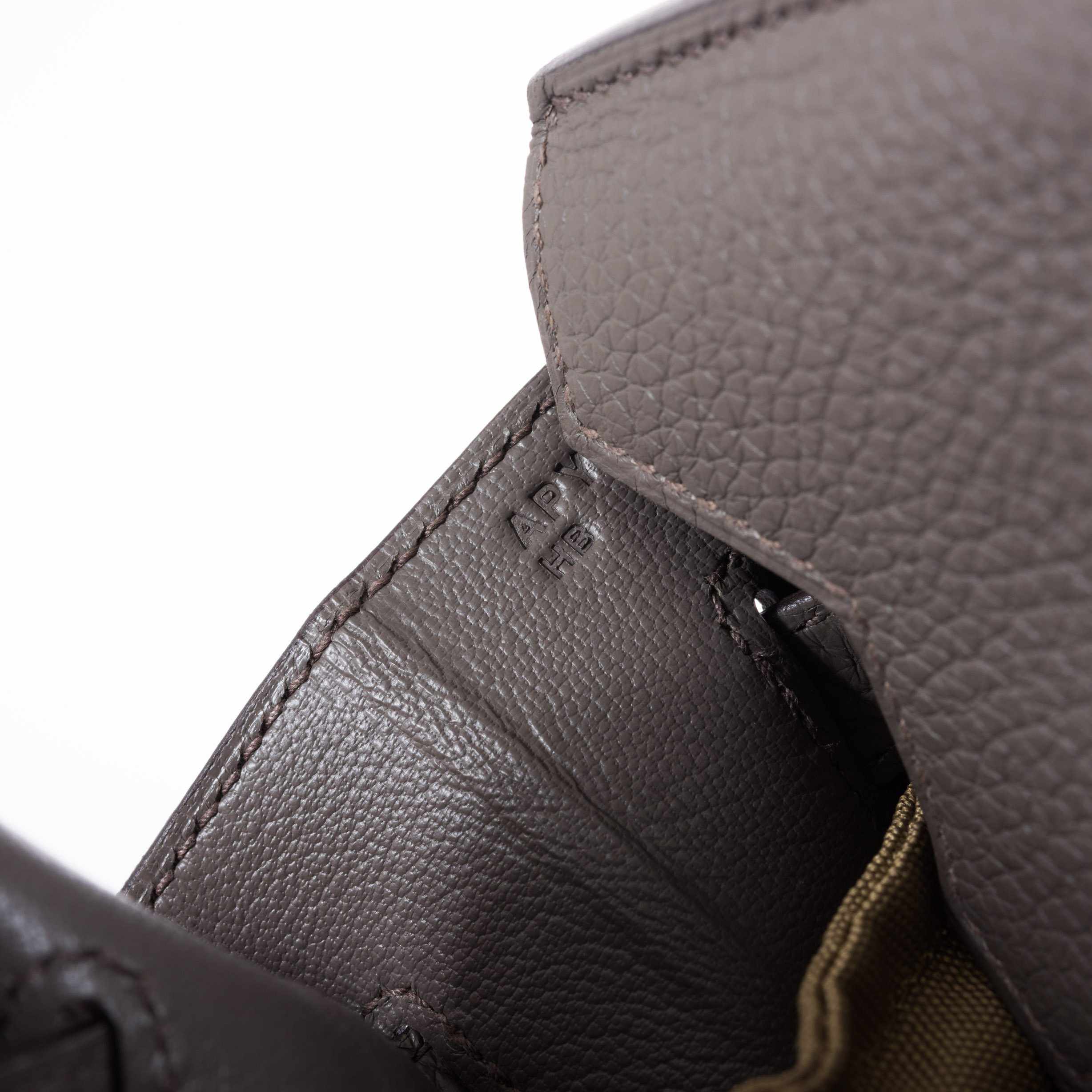 Hermès Birkin 30 Etain Tin Grey Clemence Gold Hardware