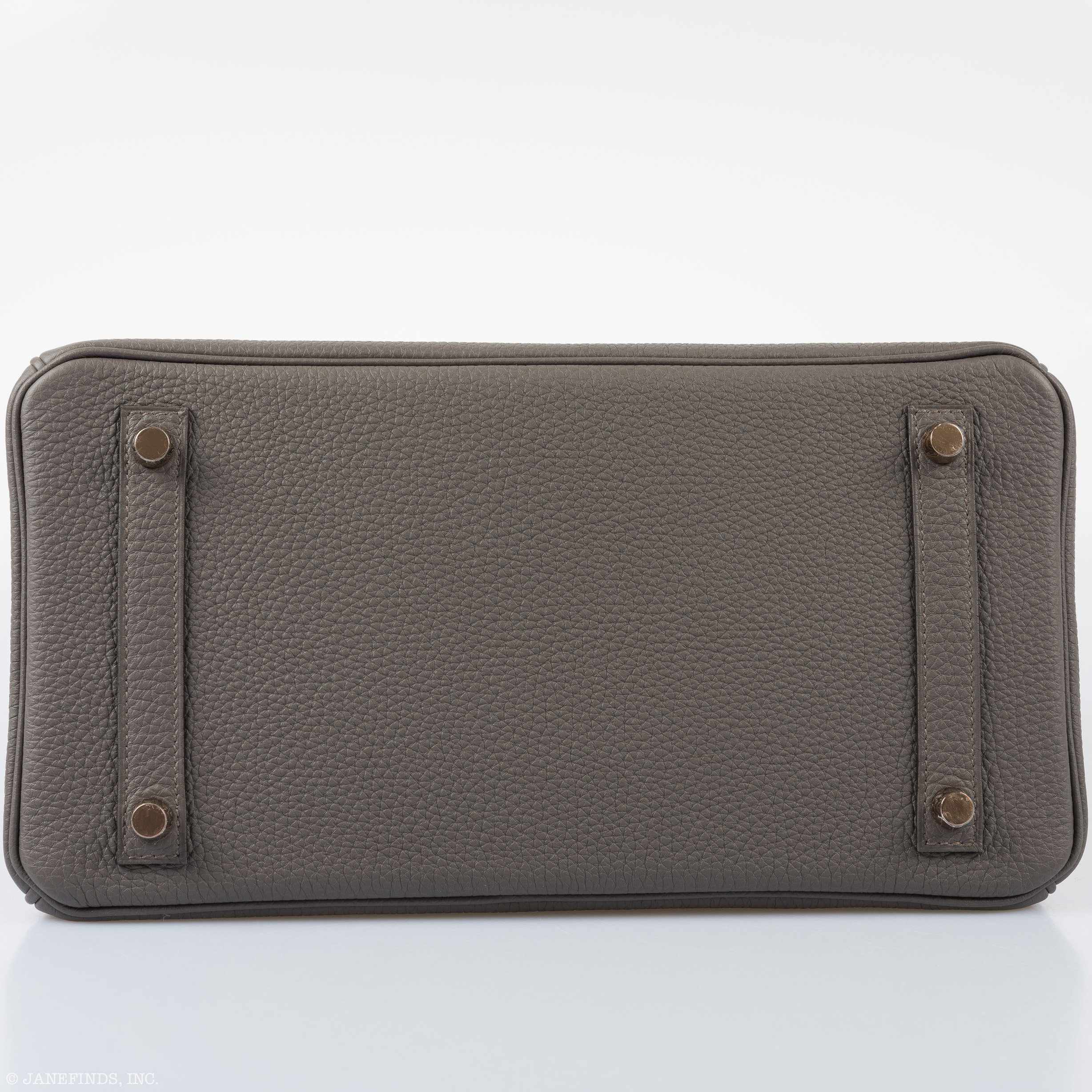 Hermès Birkin 30 Etain Tin Grey Togo Rose Gold Hardware