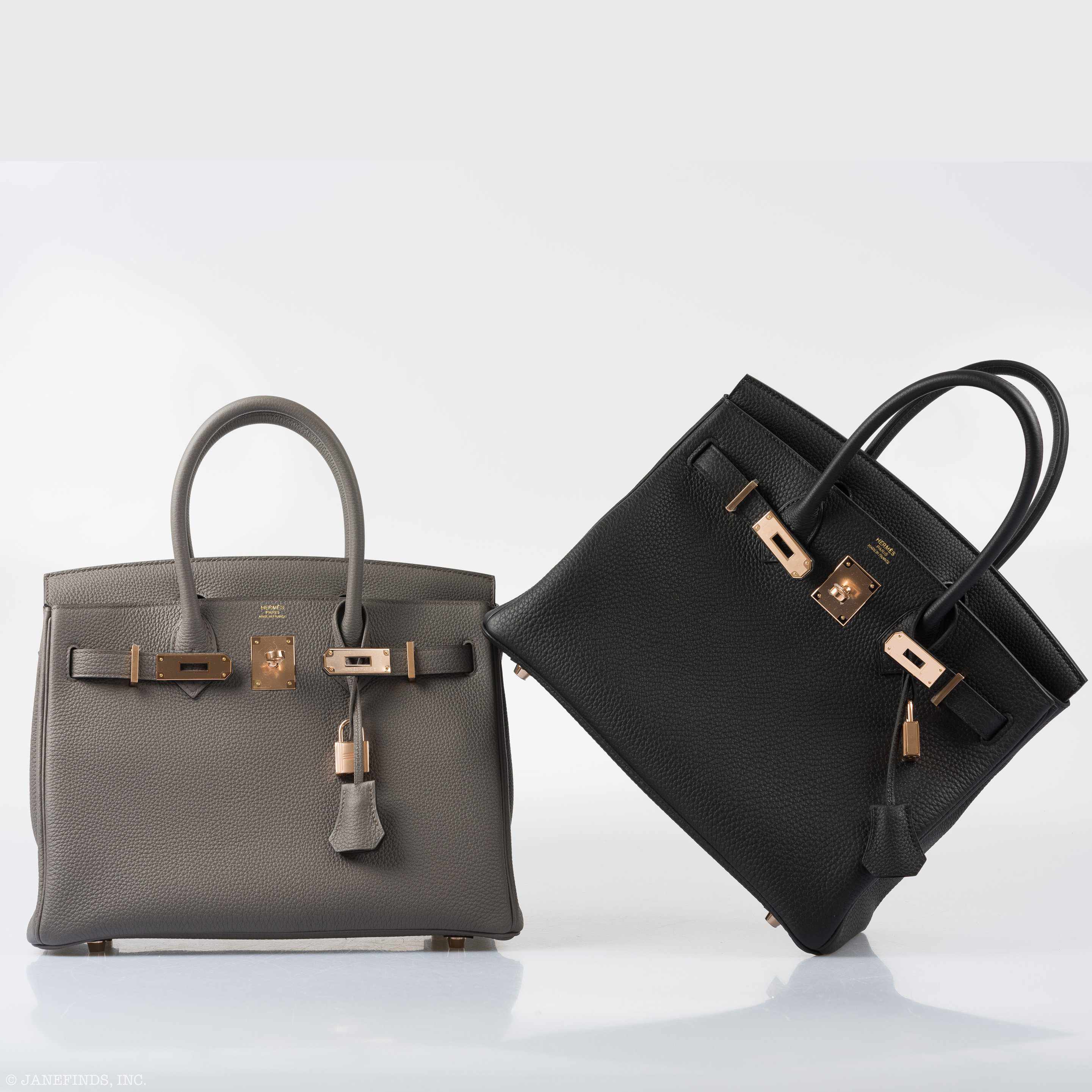 Hermès Birkin 30 Etain Tin Grey Togo Rose Gold Hardware
