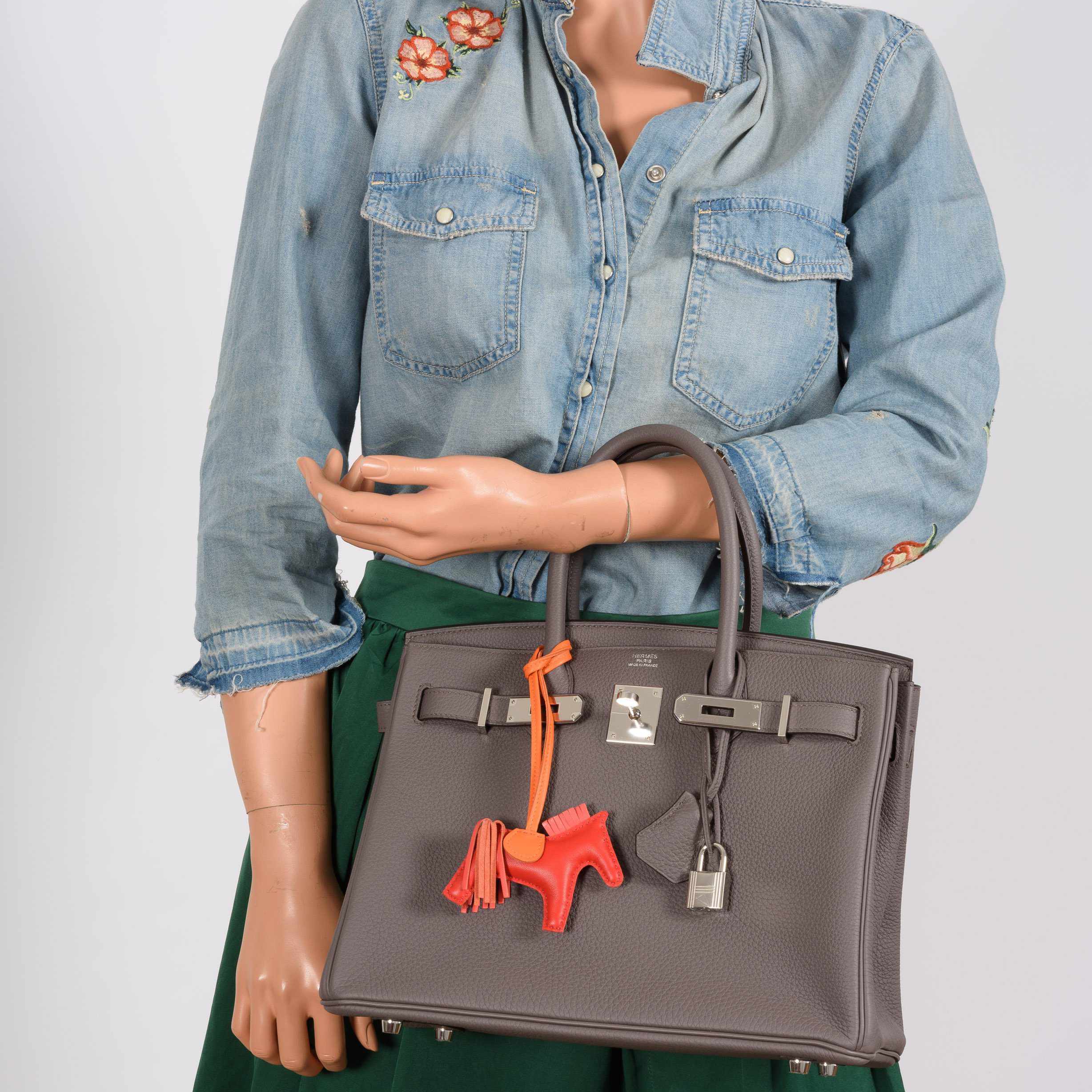 Hermès Birkin 30 Etaine Togo Palladium Hardware