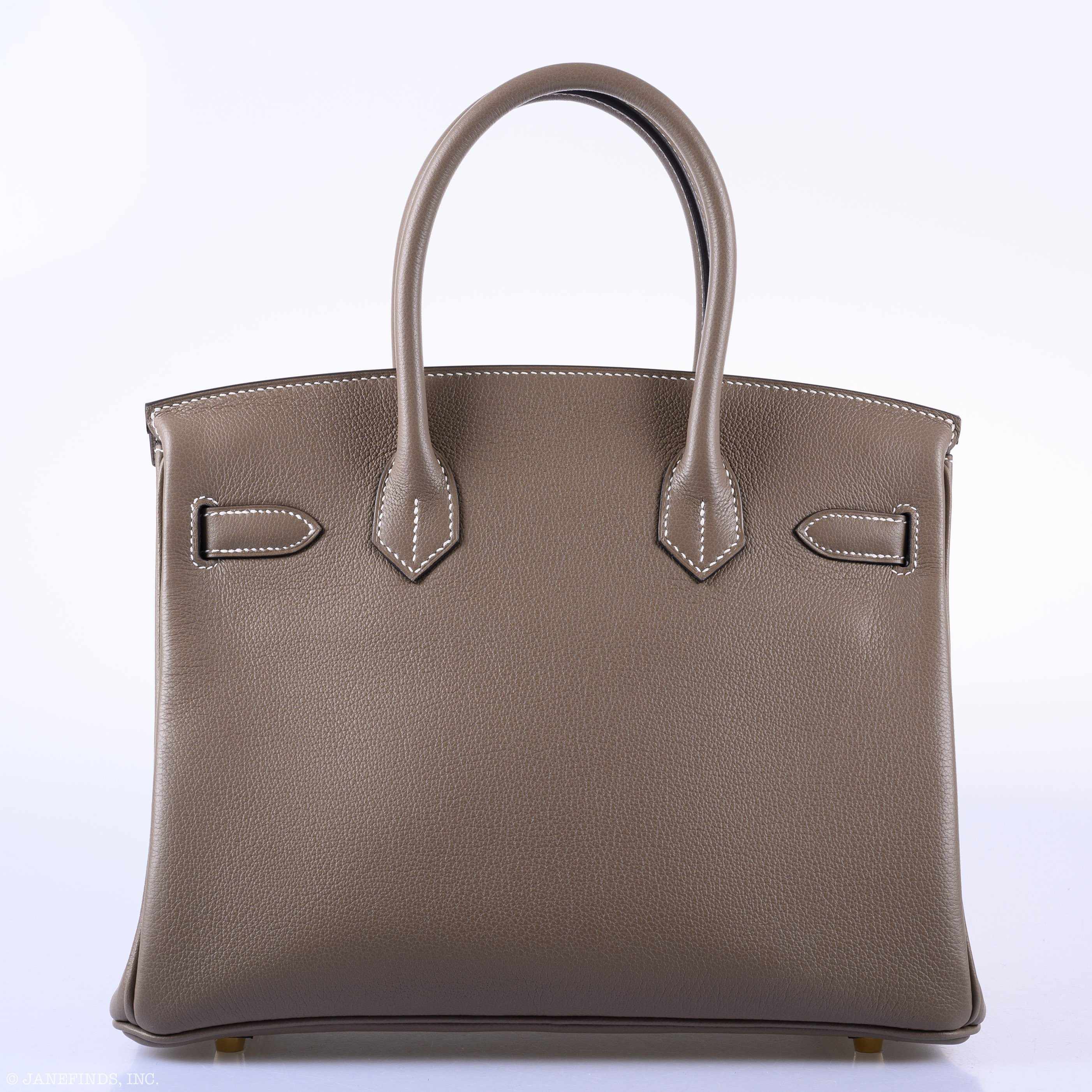 Hermès Birkin 30 Etoupe Taurillon Novillo Gold Hardware - 2019, D