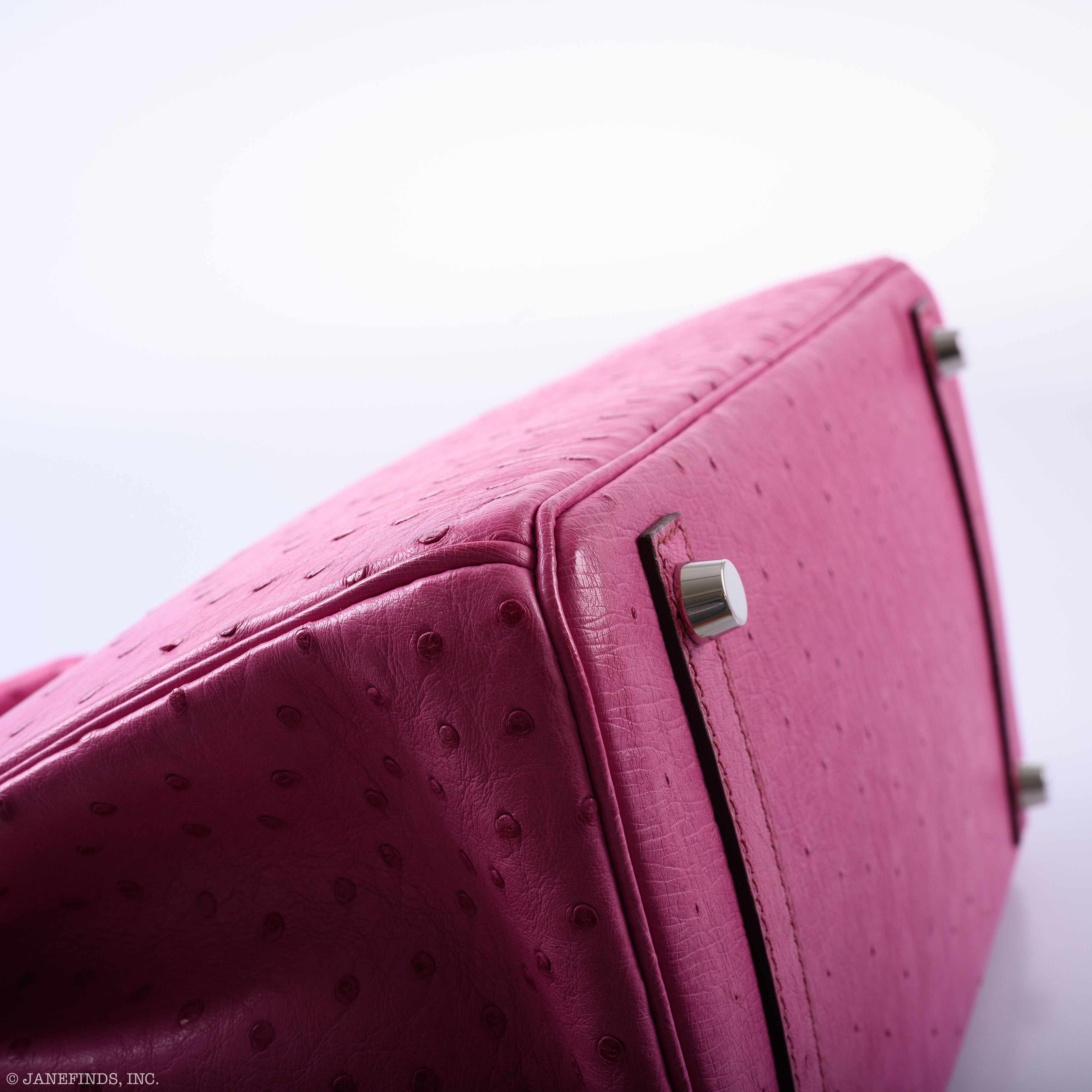 Hermès Birkin 30 Fuchsia Ostrich Palladium Hardware