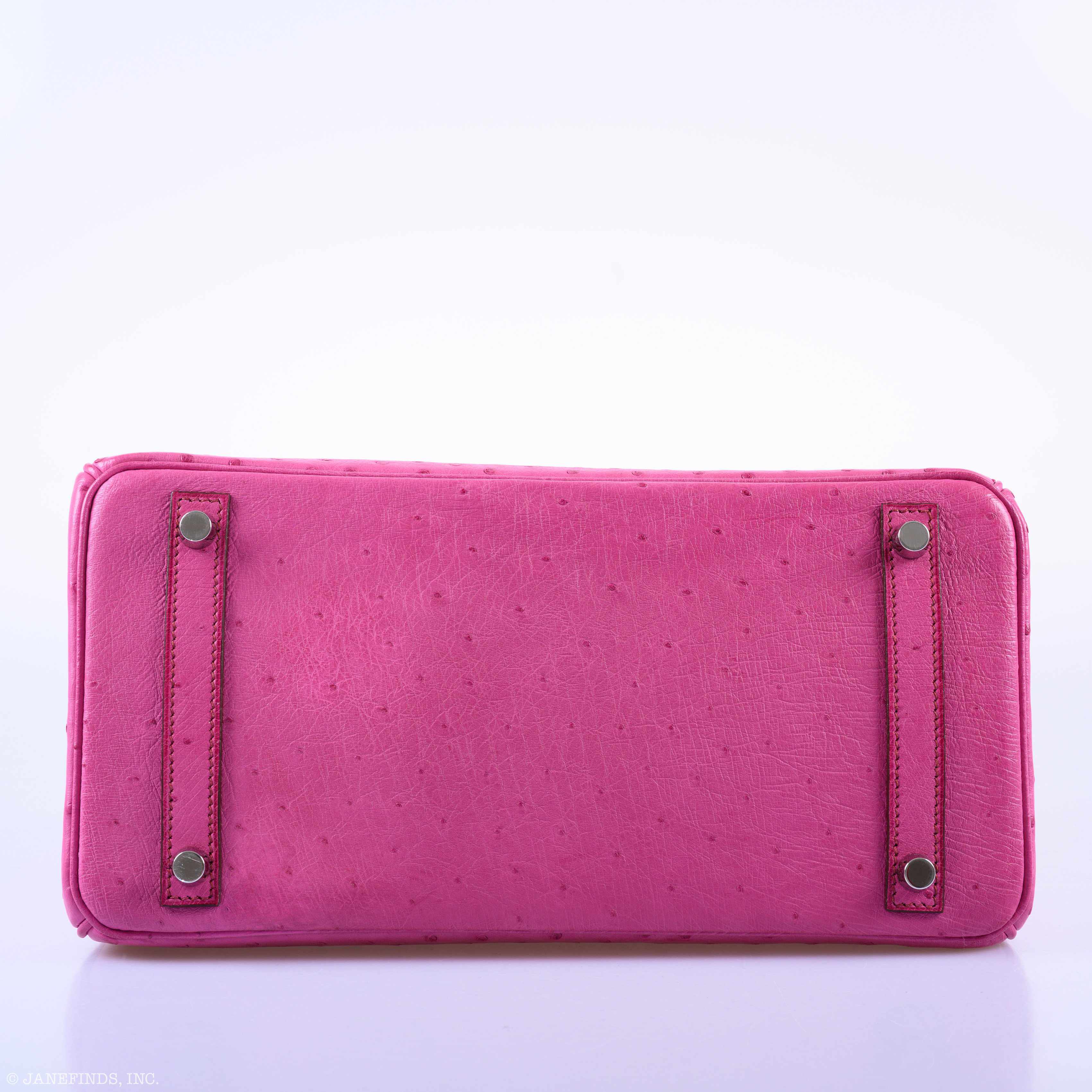 Hermès Birkin 30 Fuchsia Ostrich Palladium Hardware