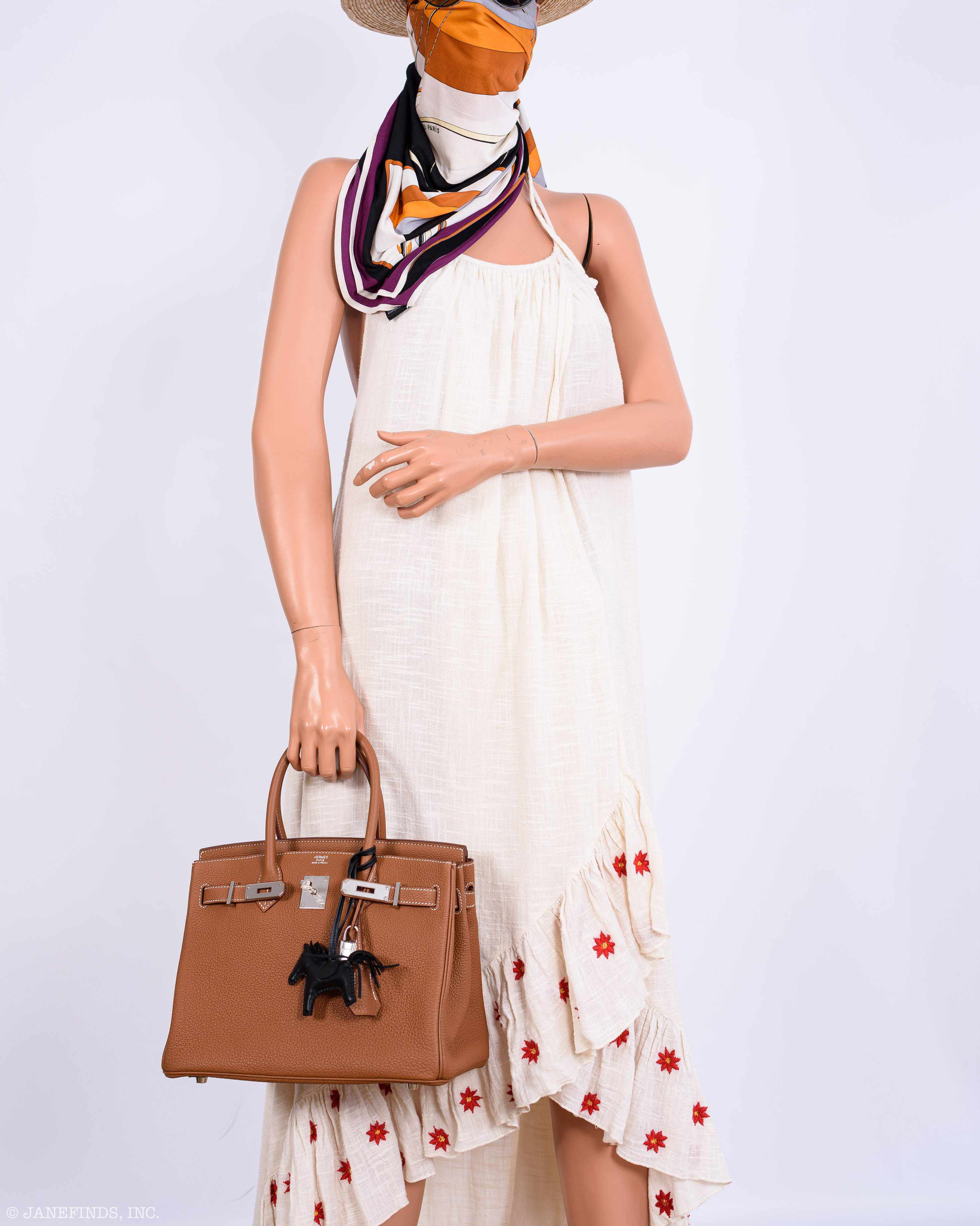 Hermès Birkin 30 Gold Togo Palladium Hardware - 2019, D