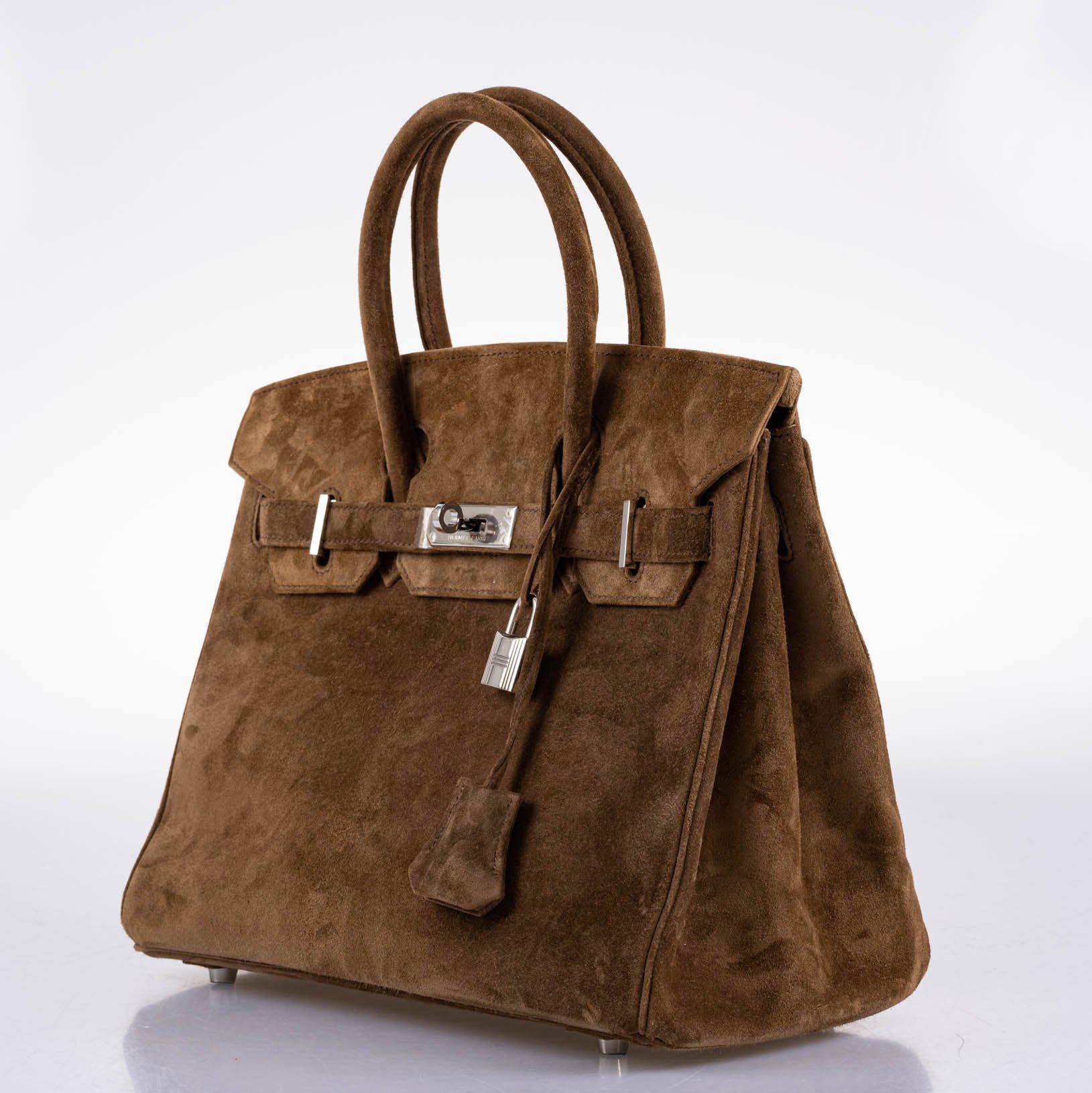 Hermès Birkin 30 Gold Veau Doblis Suede Palladium Hardware