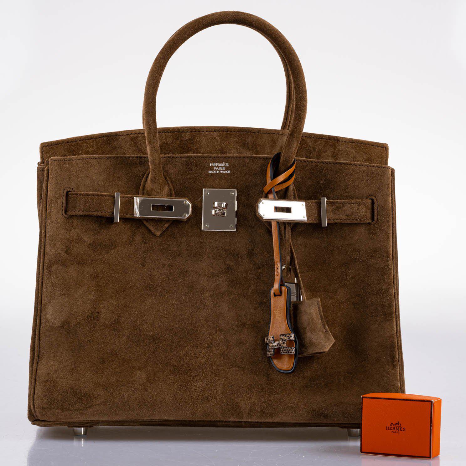 Hermès Birkin 30 Gold Veau Doblis Suede Palladium Hardware