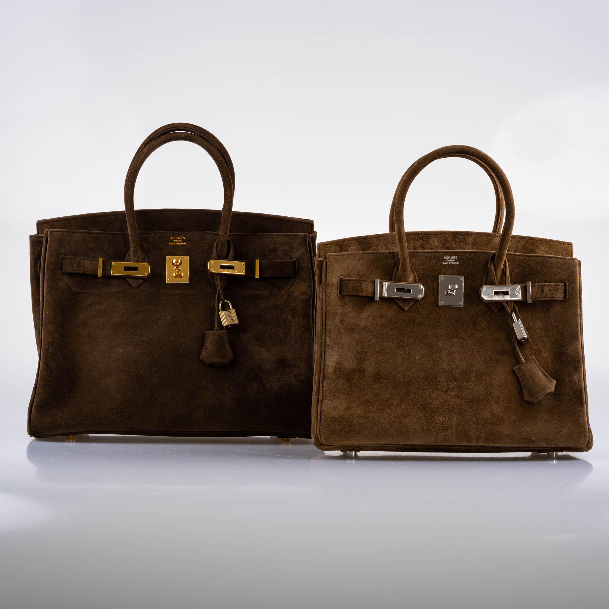 Hermès Birkin 30 Gold Veau Doblis Suede Palladium Hardware