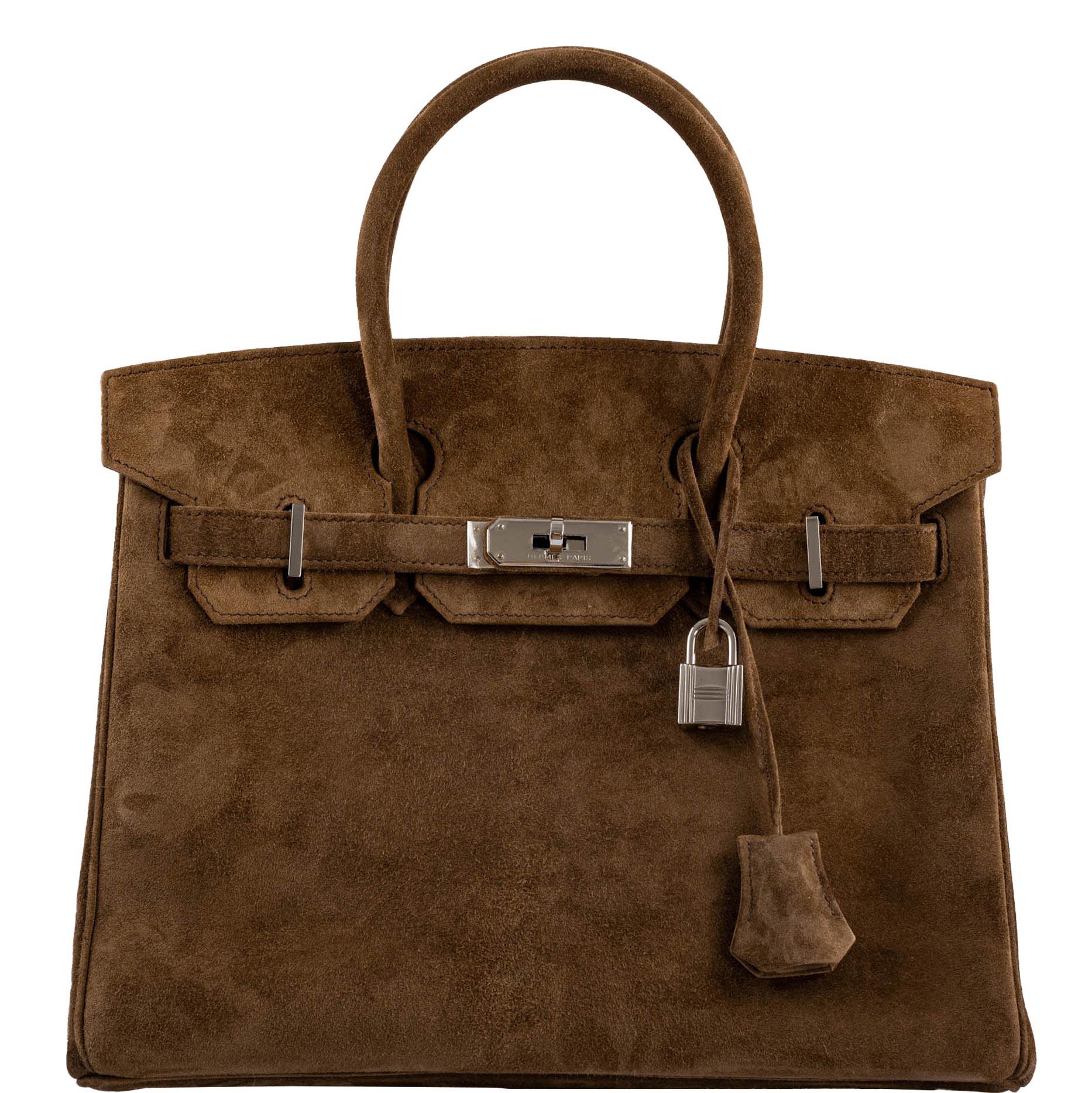 Hermès Birkin 30 Gold Veau Doblis Suede Palladium Hardware