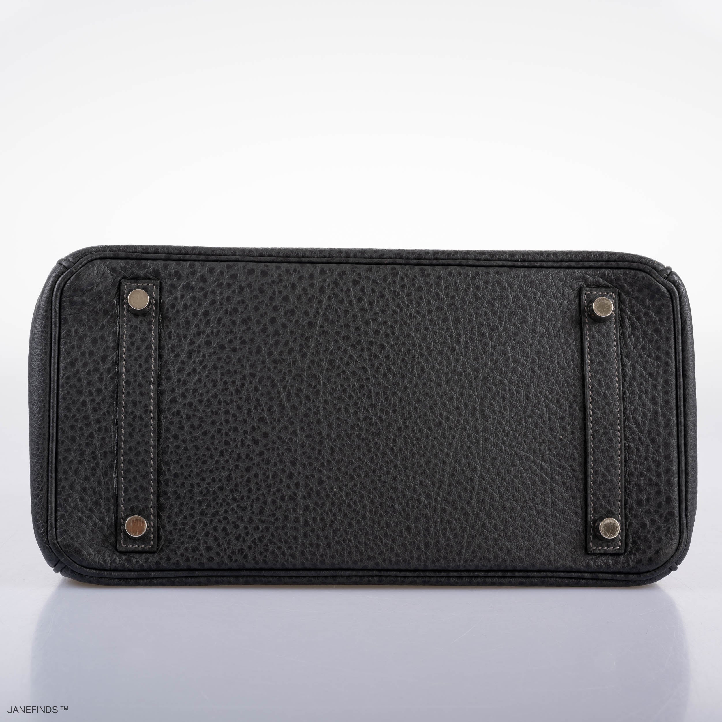 Hermès Birkin 30 Graphite Buffalo with Palladium Hardware - 2005, I Square