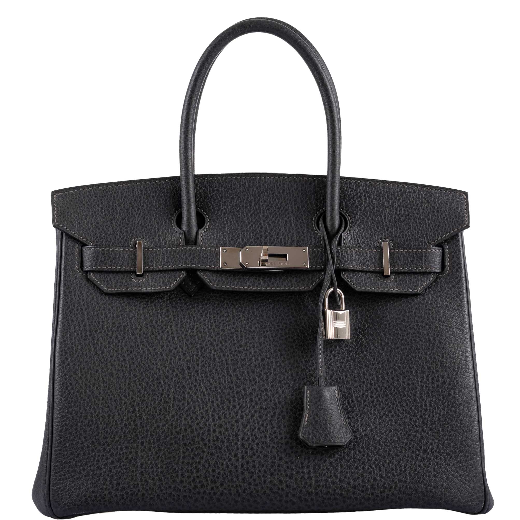 Hermès Birkin 30 Graphite Buffalo with Palladium Hardware
