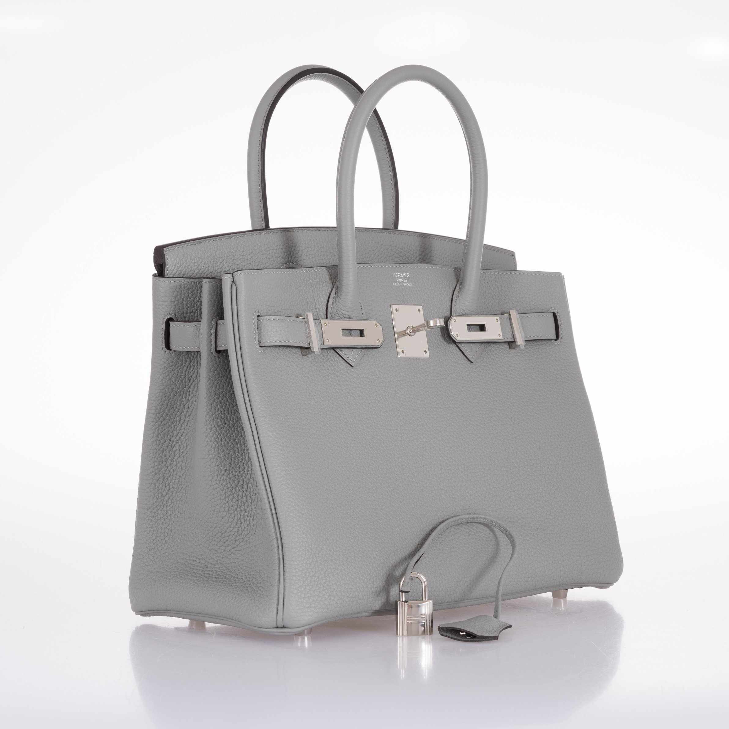 Hermès Birkin 30 Gris Mouette Gray Togo Palladium Hardware