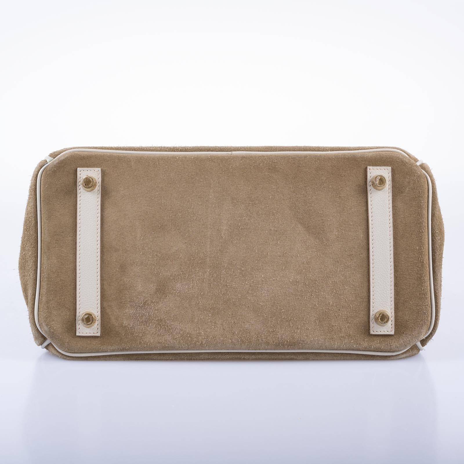 Hermès Birkin 30 Grizzly Gris Perle Swift & Veau Doblis Suede Permabrass Hardware