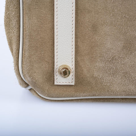 Hermès Birkin 30 Grizzly Gris Perle Swift & Veau Doblis Suede Permabrass Hardware