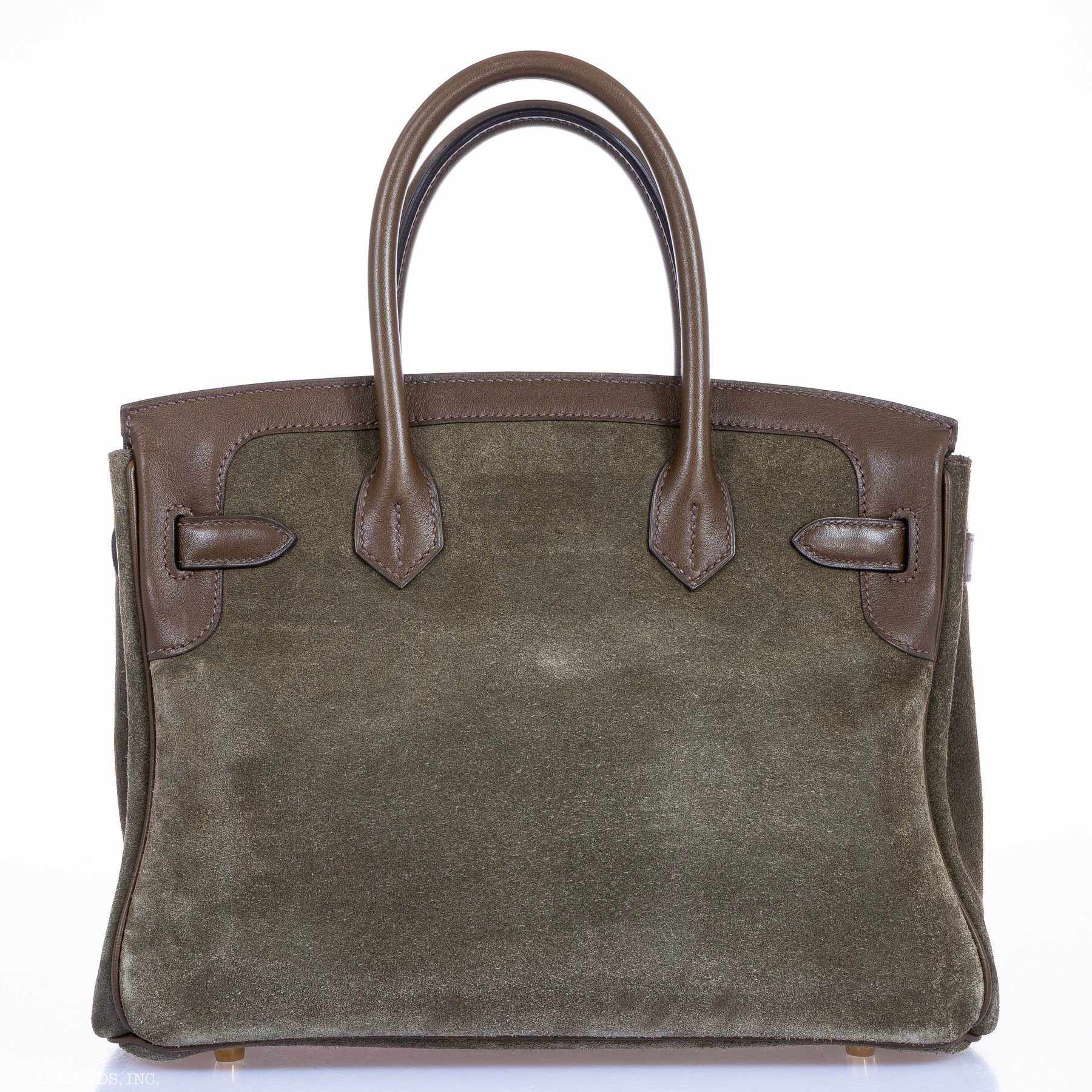 Hermès Birkin 30 Grizzly Vert de Gris Suede & Veau Swift Permabrass Hardware - Special Edition