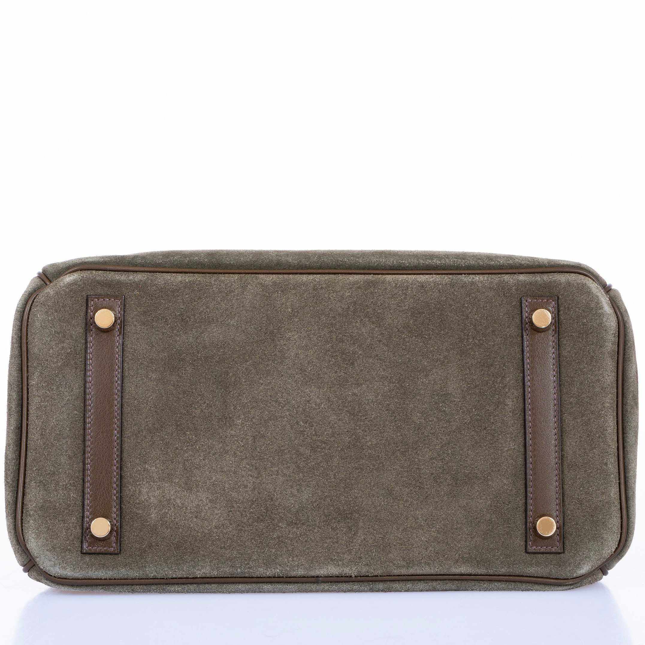 Hermès Birkin 30 Grizzly Vert de Gris Suede & Veau Swift Permabrass Hardware - Special Edition