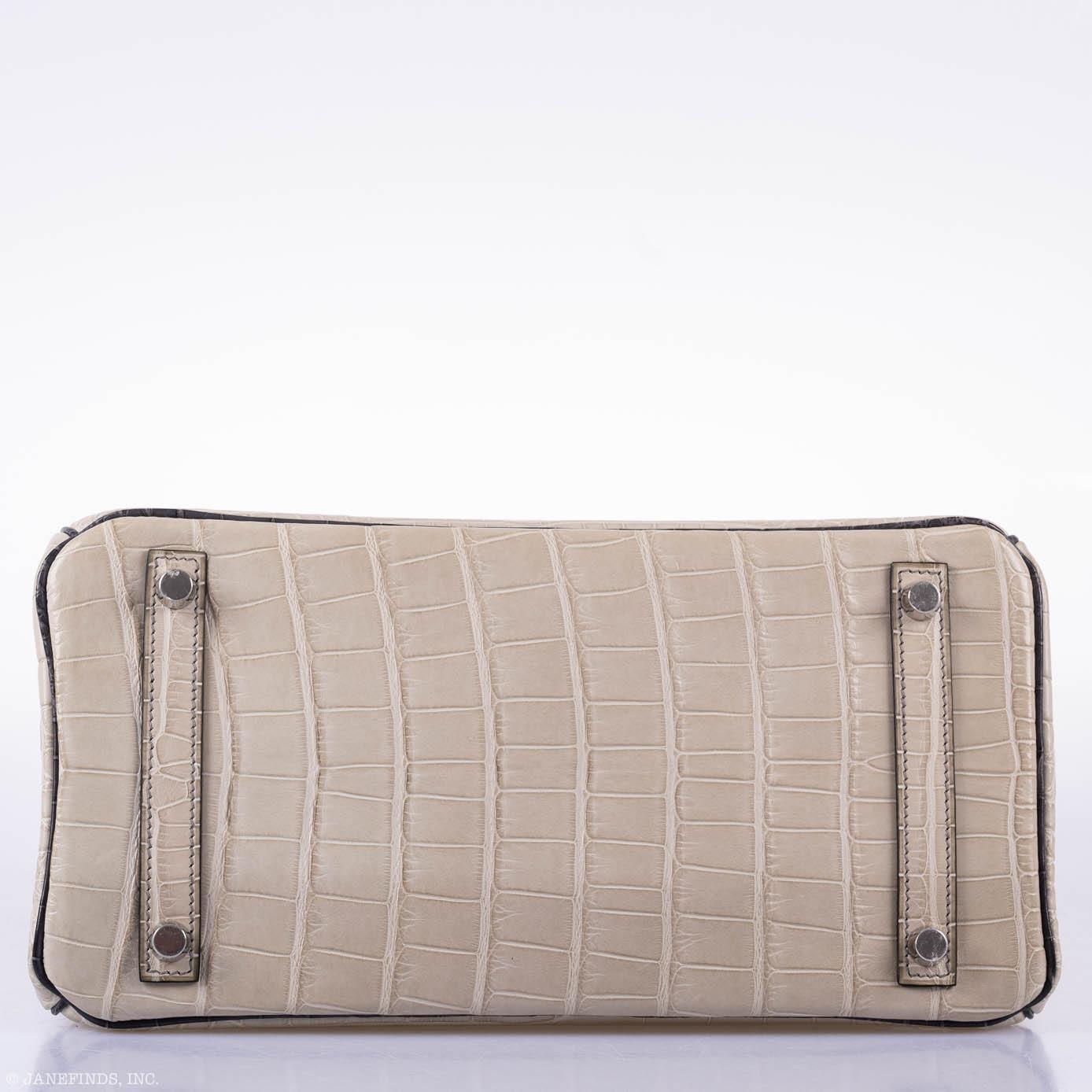 Hermès Birkin 30 HSS Beton & Graphite Matte Alligator Brushed Palladium Hardware