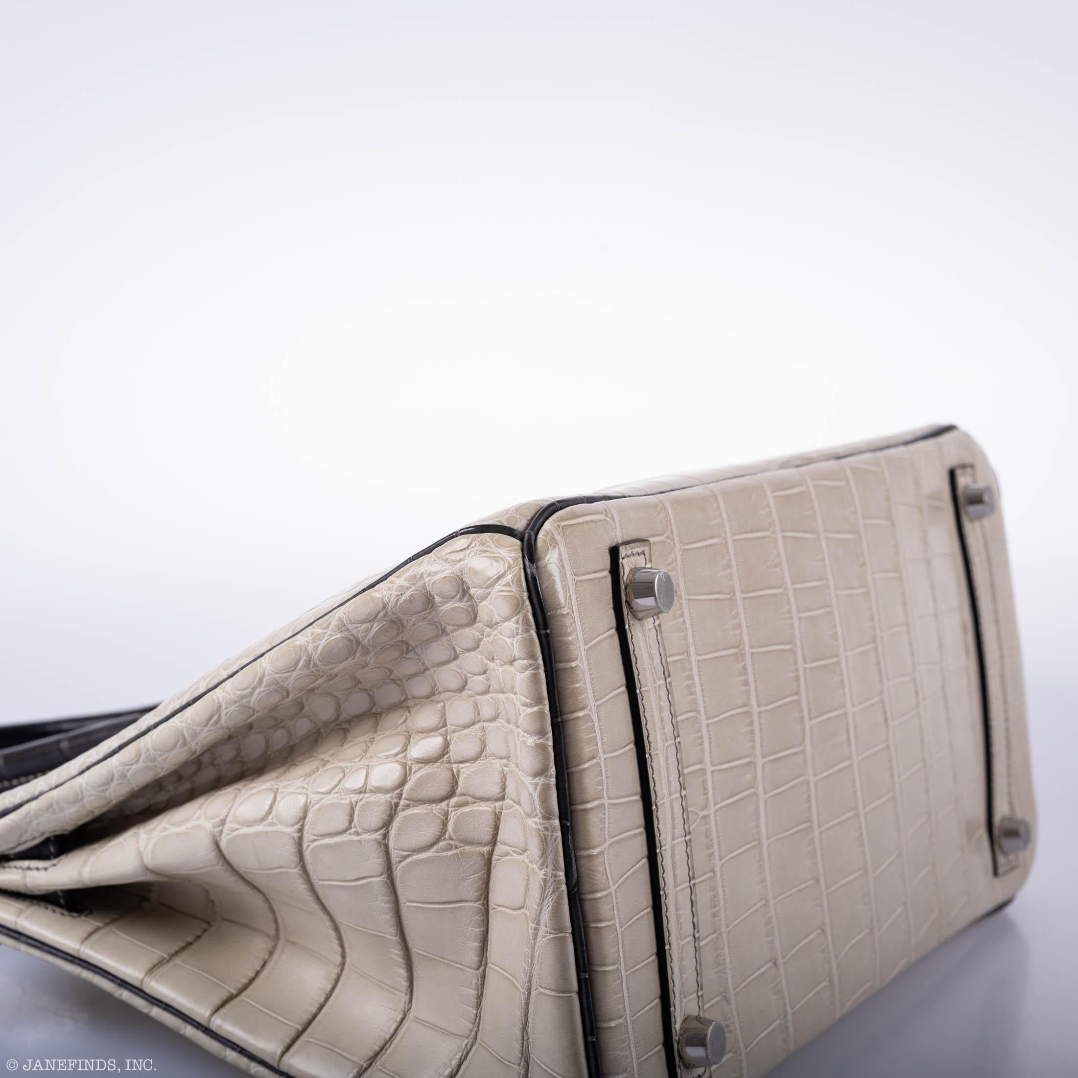 Hermès Birkin 30 HSS Beton & Graphite Matte Alligator Brushed Palladium Hardware