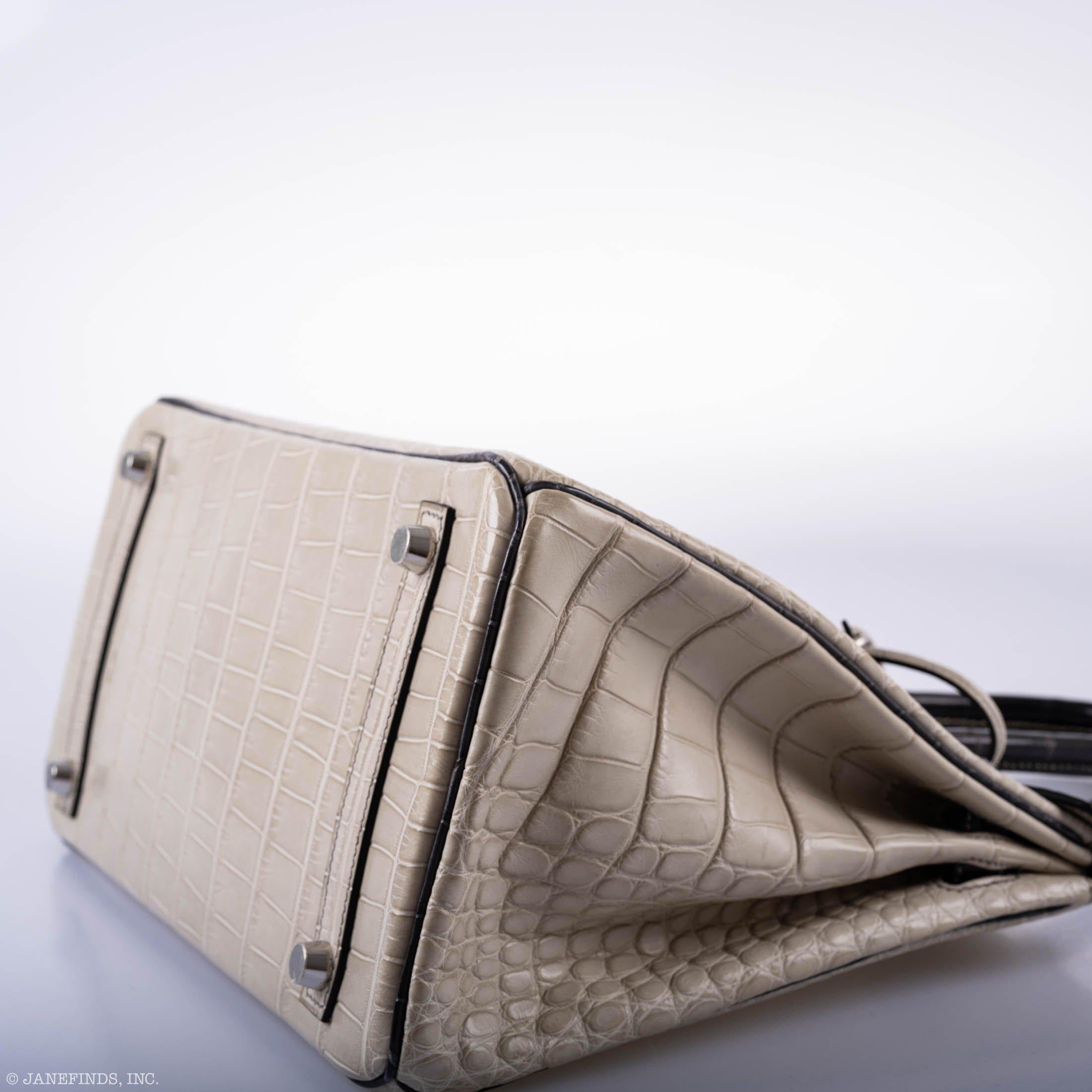 Hermès Birkin 30 HSS Beton & Graphite Matte Alligator Brushed Palladium Hardware