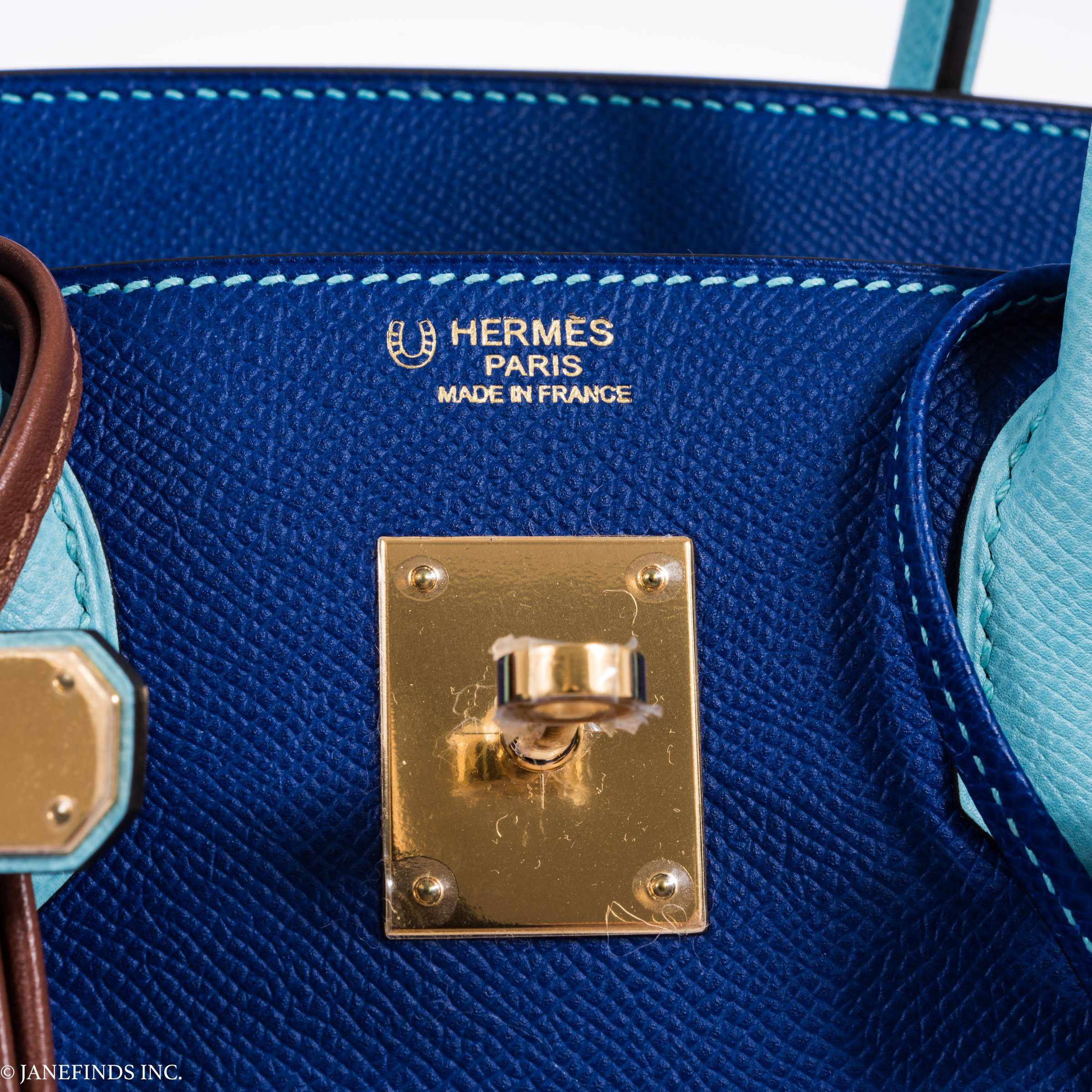 Hermès Birkin 30 HSS Blue Electric & Blue Atoll Epsom Gold Hardware
