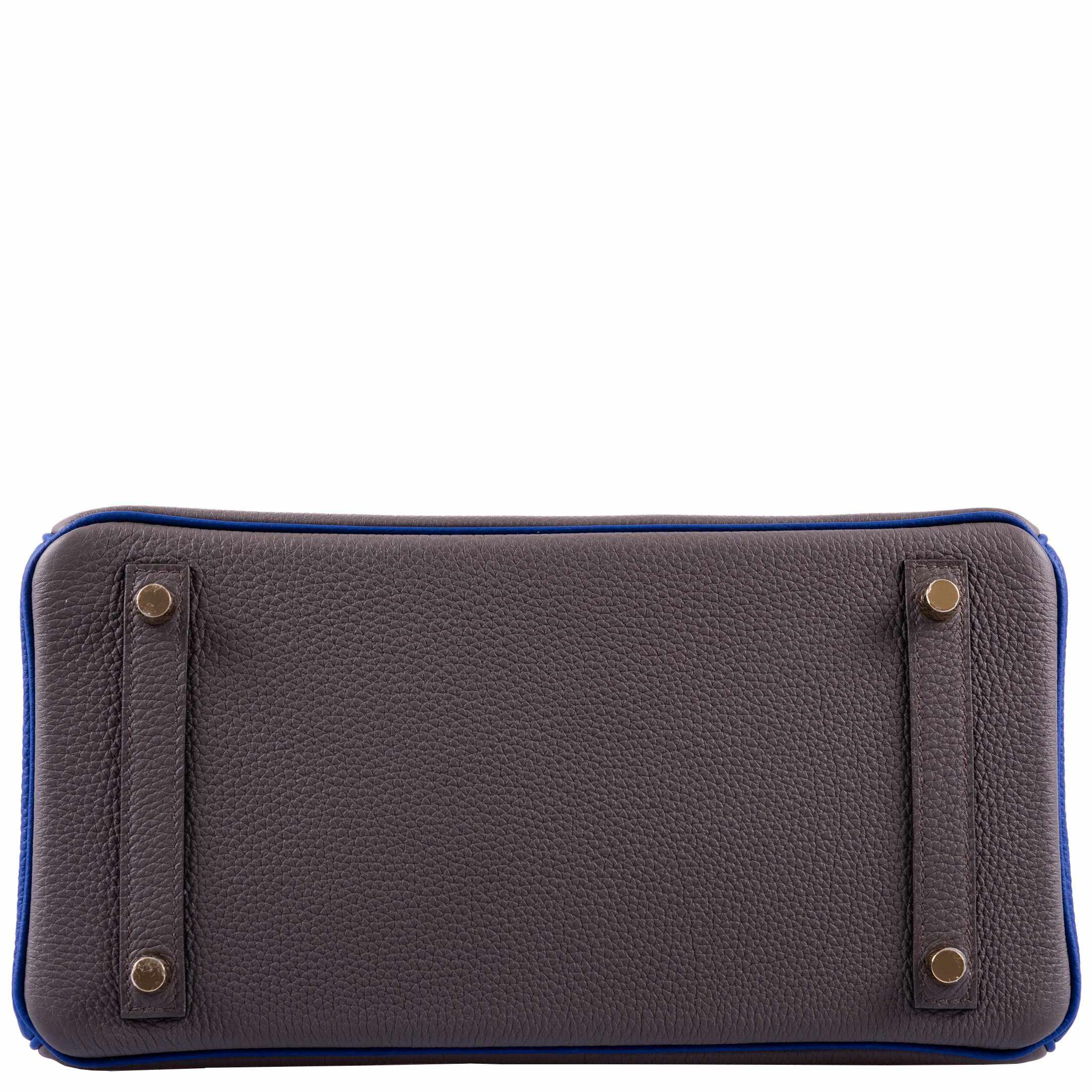 Hermès Birkin 30 HSS Etain And Blue Electric Togo Gold Hardware