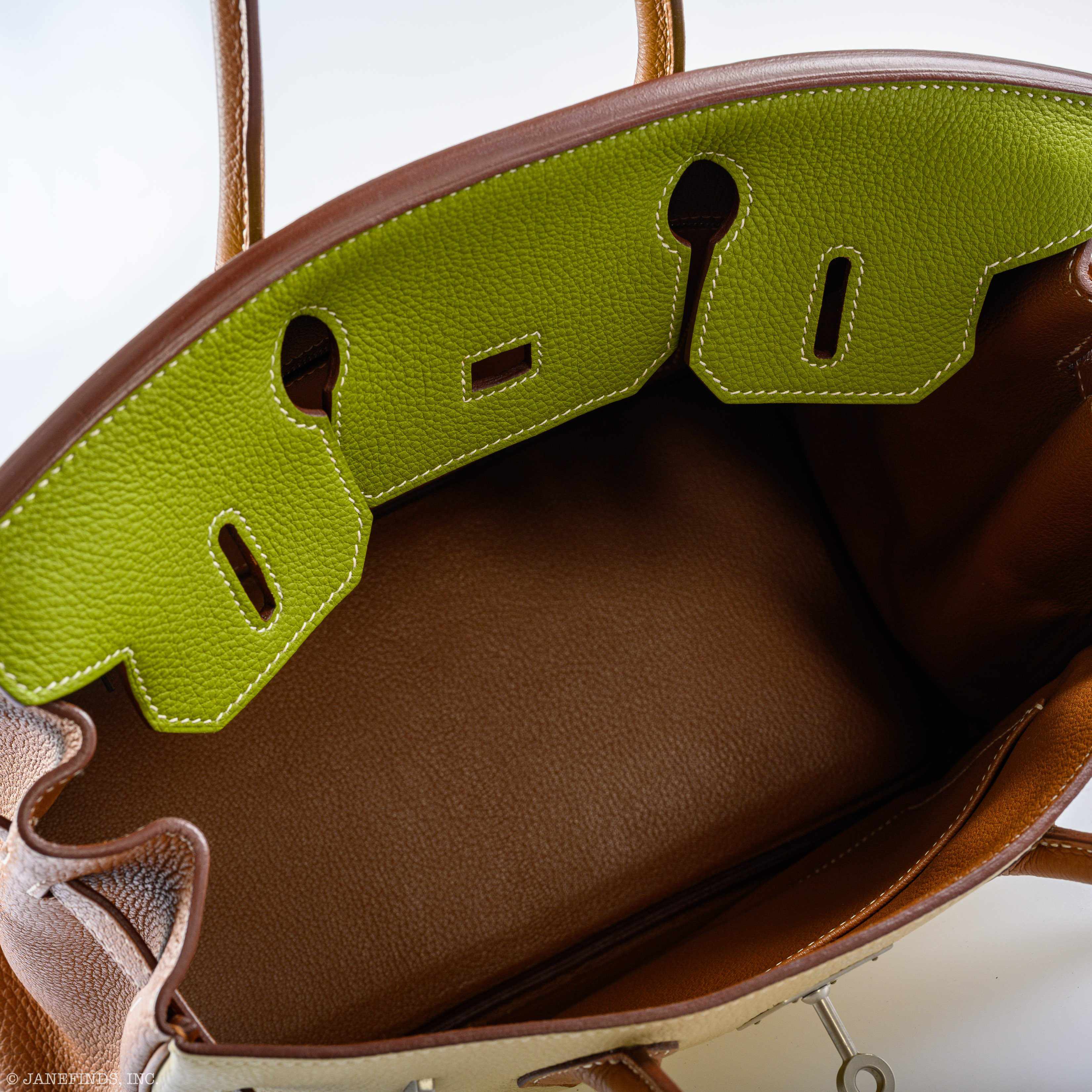 Hermès Birkin 30 HSS Gold, Vert Anis & Argile Togo Brushed Palladium Hardware