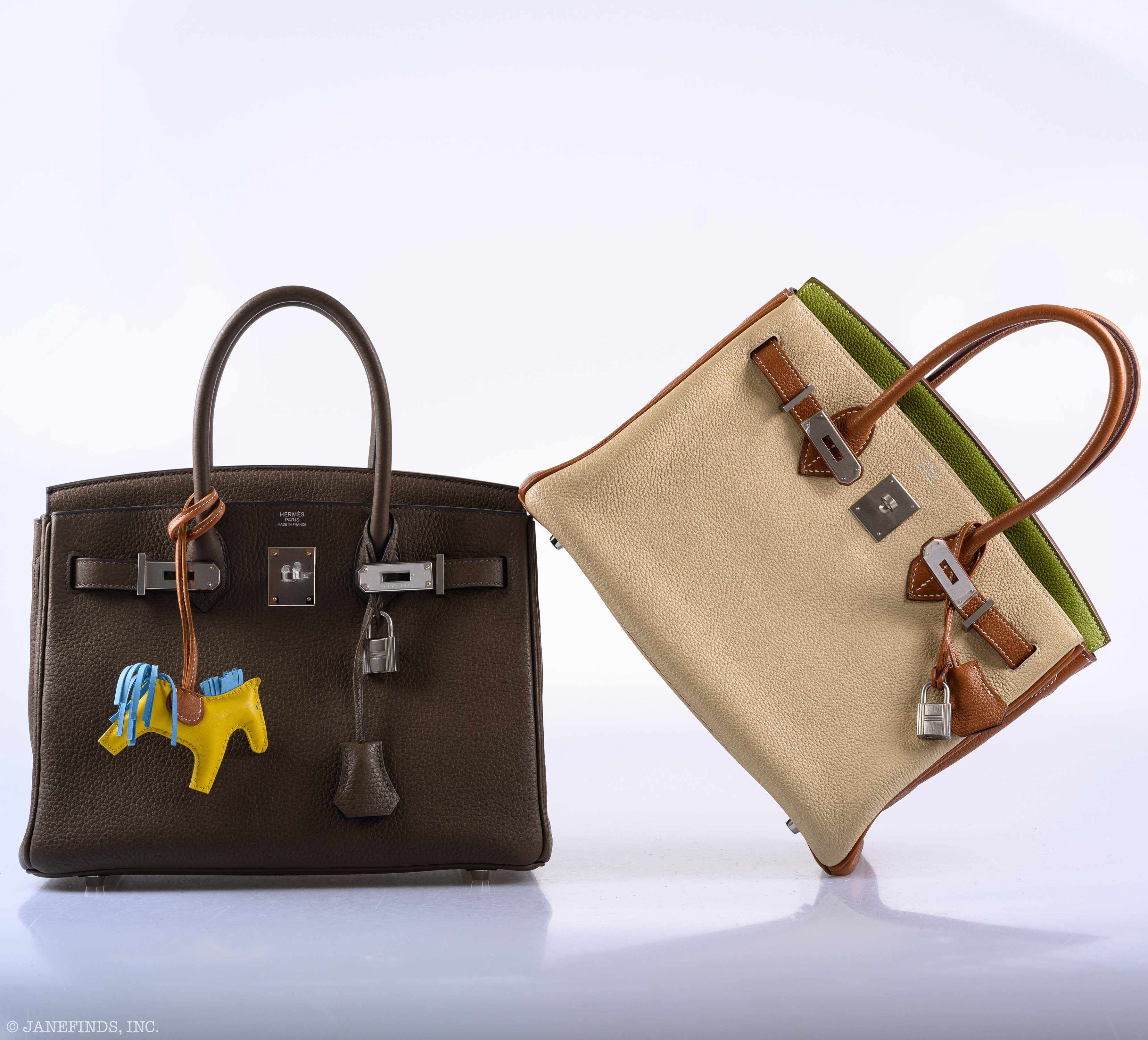 Hermès Birkin 30 HSS Gold, Vert Anis & Argile Togo Brushed Palladium Hardware