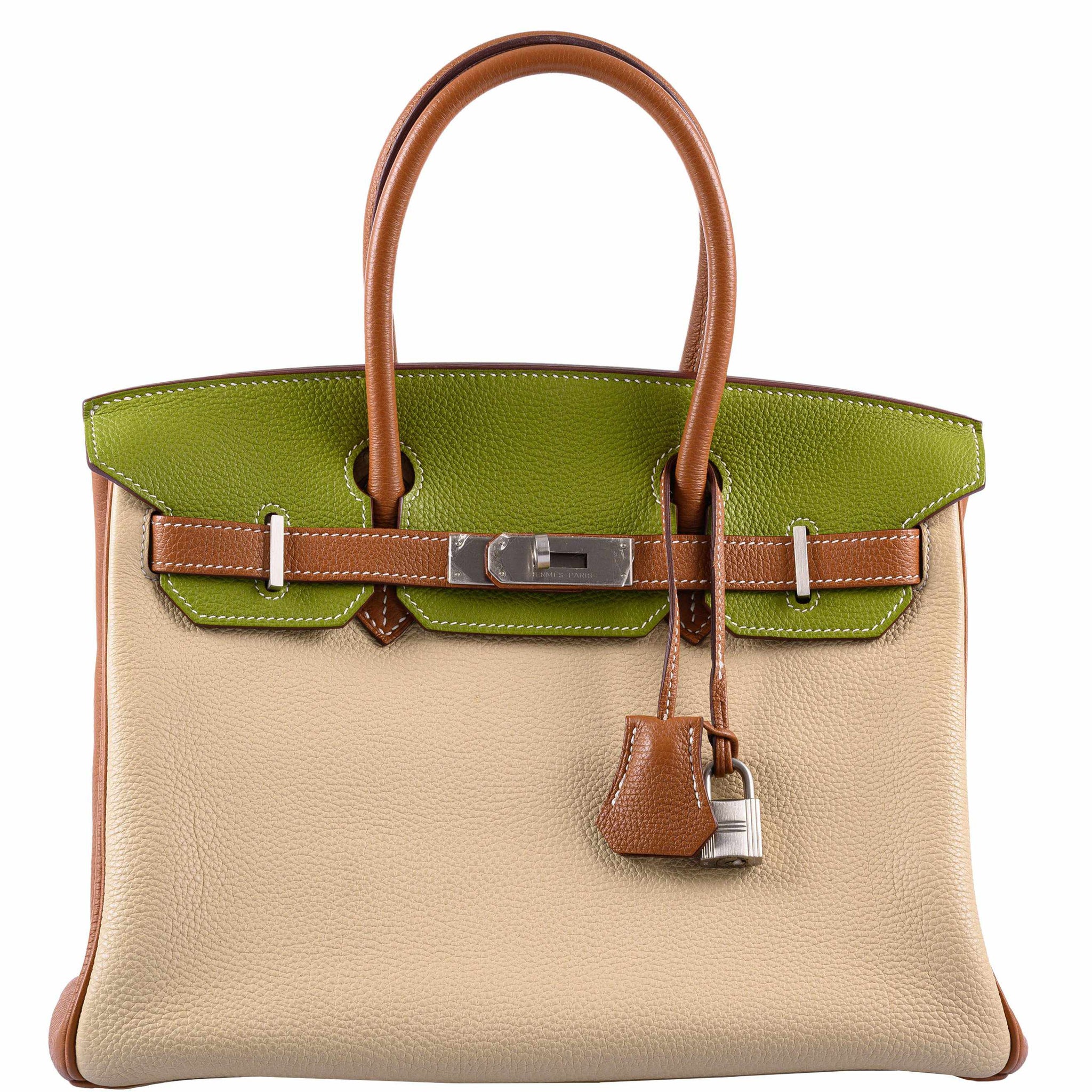 Hermes Birkin Bag Togo Leather Gold Hardware In Green