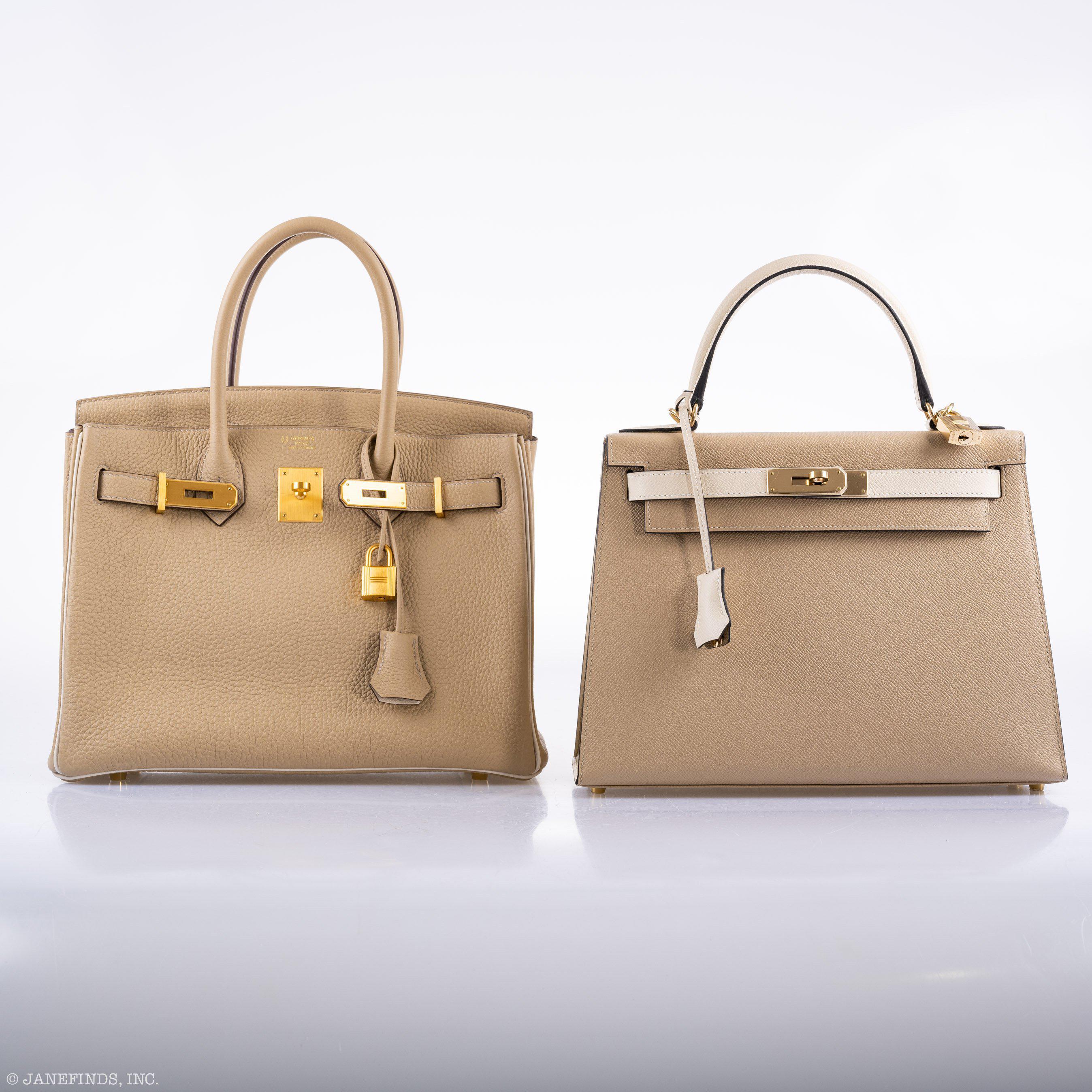 Hermès Birkin 30 HSS Trench & Craie Piping Togo Brushed Gold Hardware - 2016, X