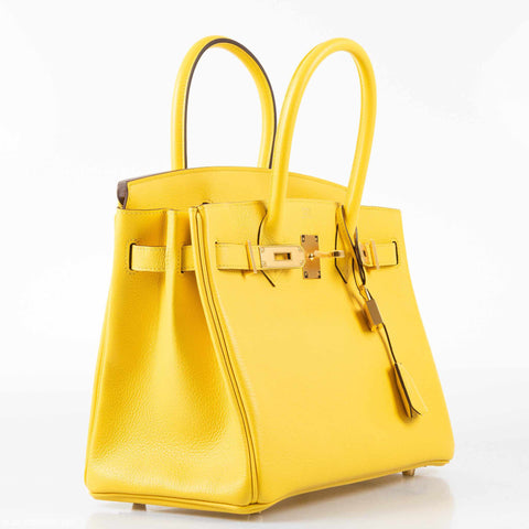 Hermès Birkin 30 Jaune de Naples Taurillon Novillo Gold Hardware