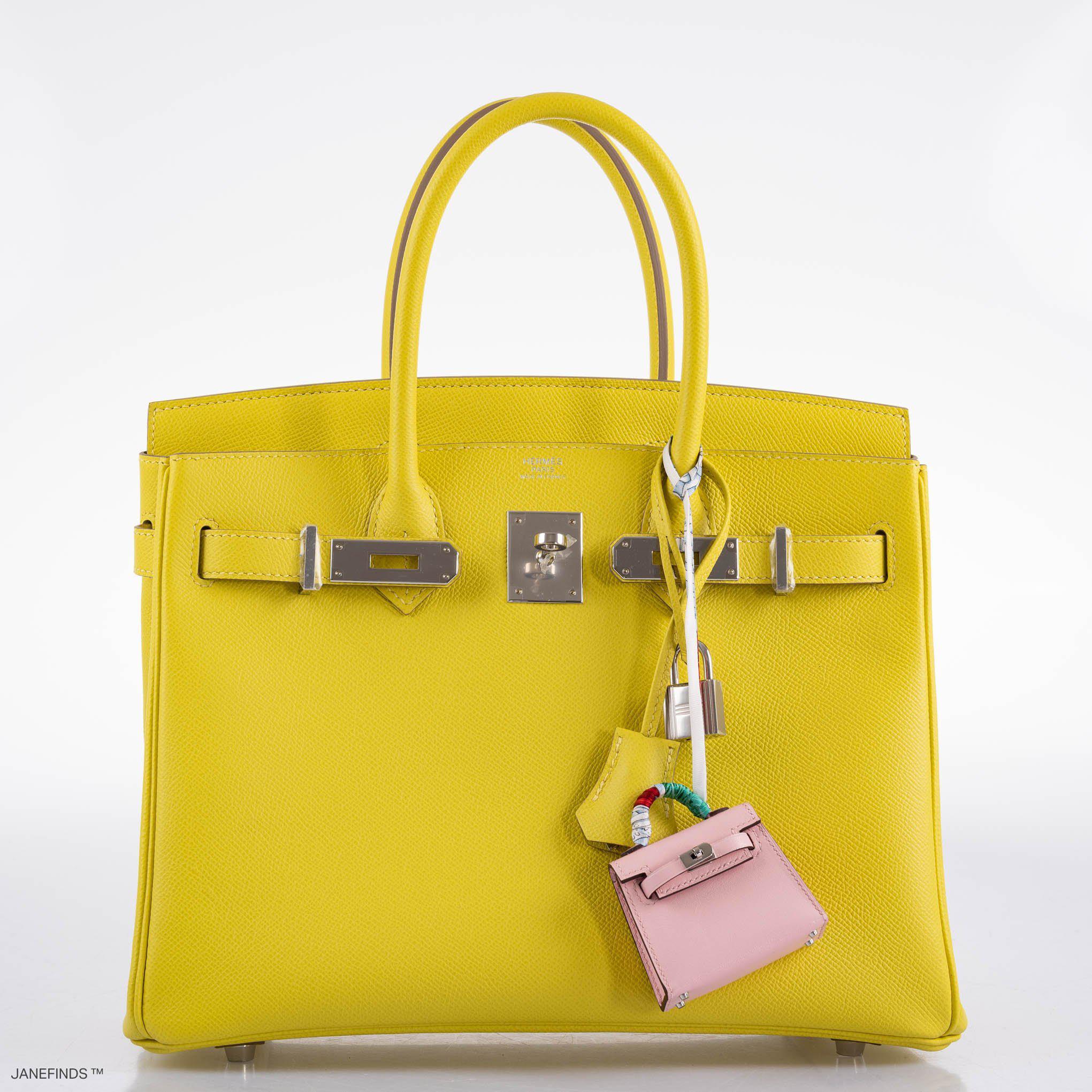 Hermès Birkin 30 Lime Epsom with Palladium Hardware - 2019, D