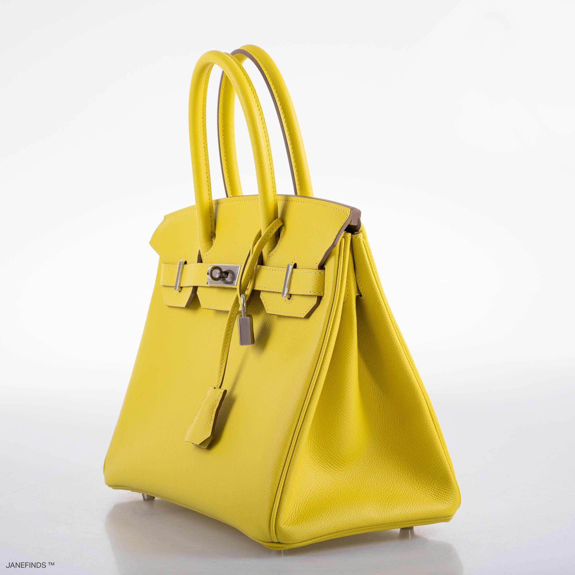 Hermès Birkin 30 Lime Epsom with Palladium Hardware - 2019, D