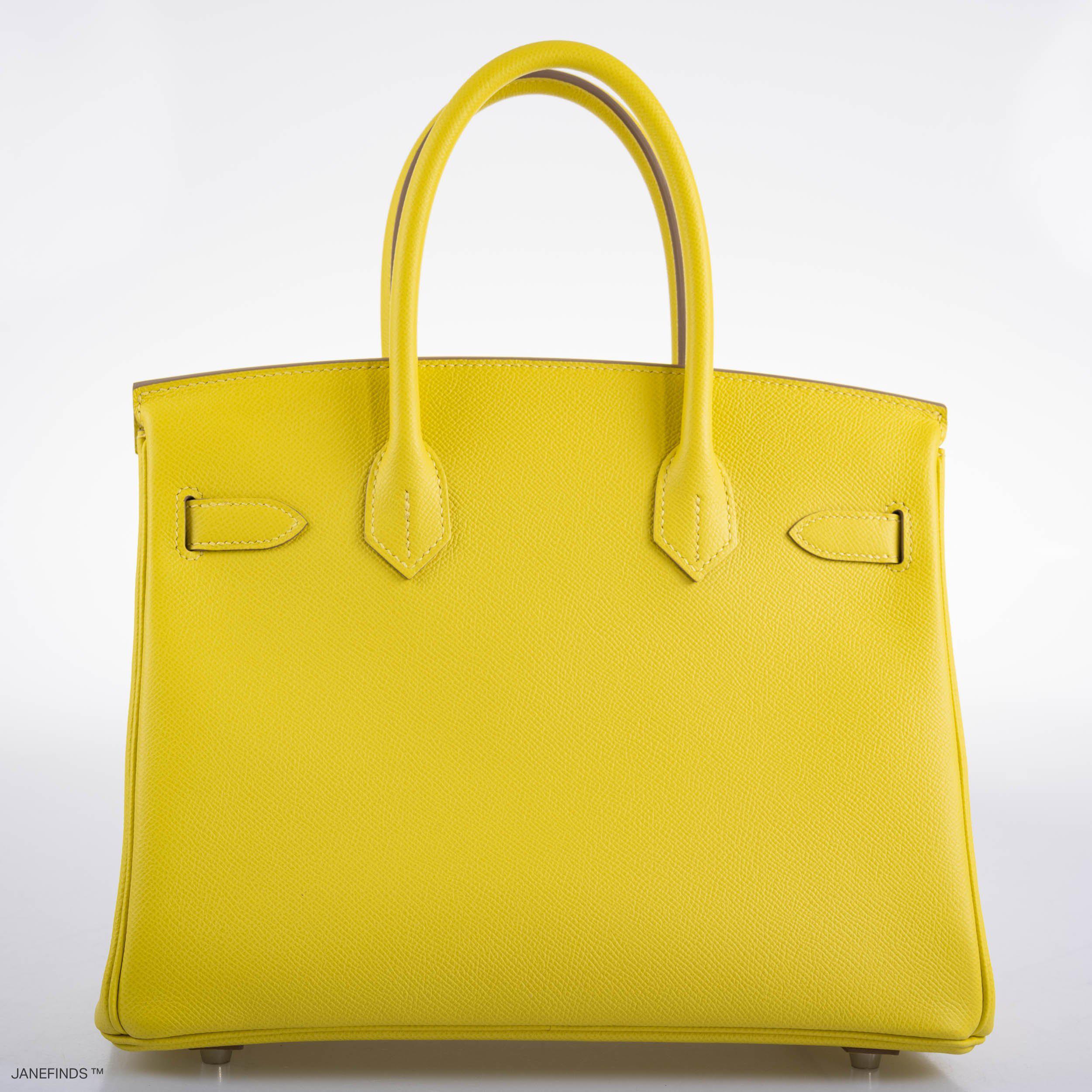 Hermès Birkin 30 Lime Epsom with Palladium Hardware - 2019, D