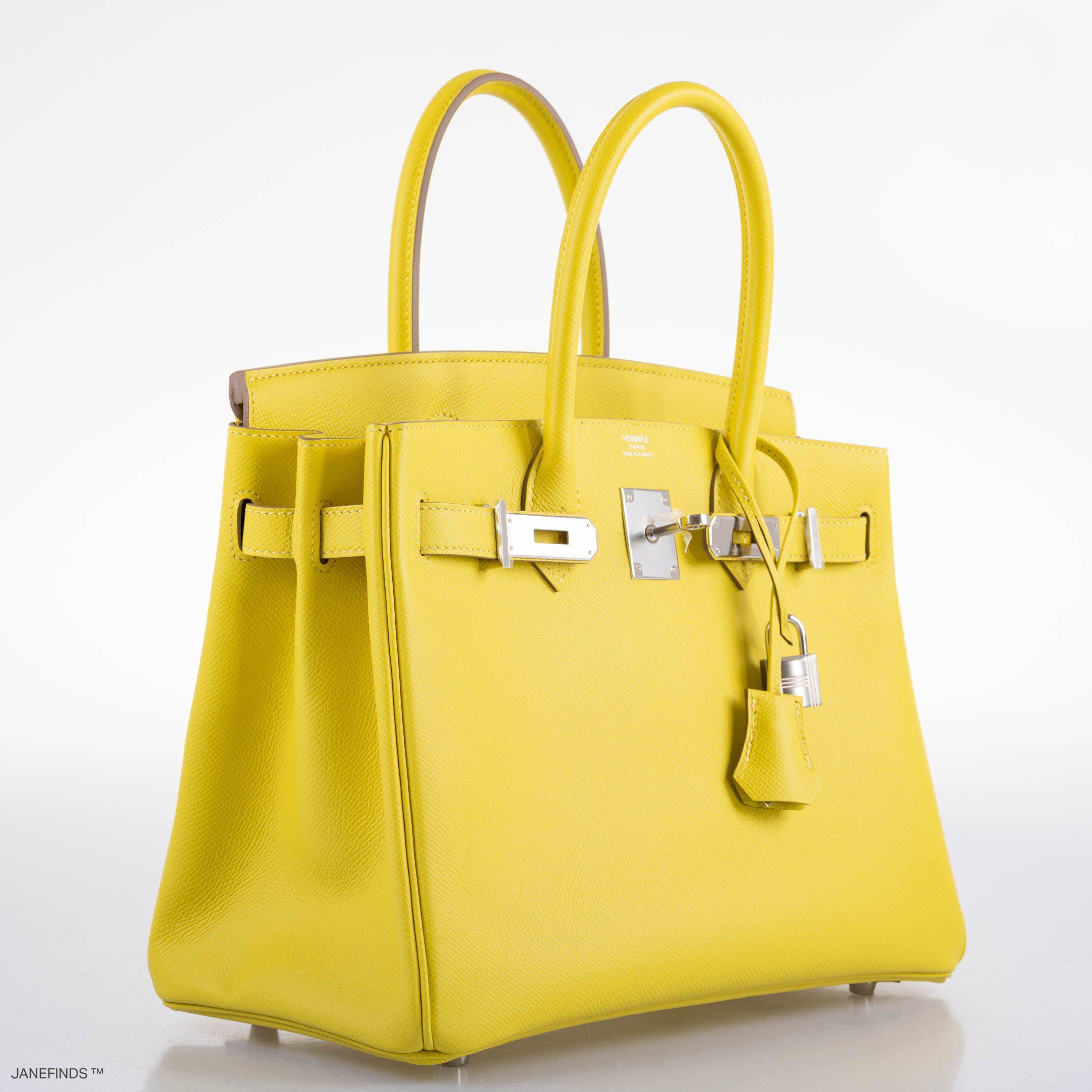 Hermès Birkin 30 Lime Epsom with Palladium Hardware - 2019, D
