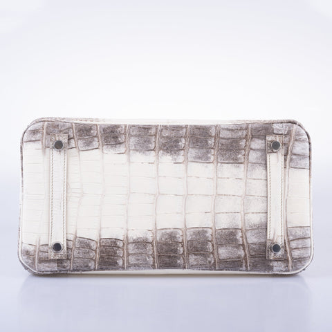 Hermès Birkin 30 Matte Himalayan Niloticus Crocodile Palladium Hardware