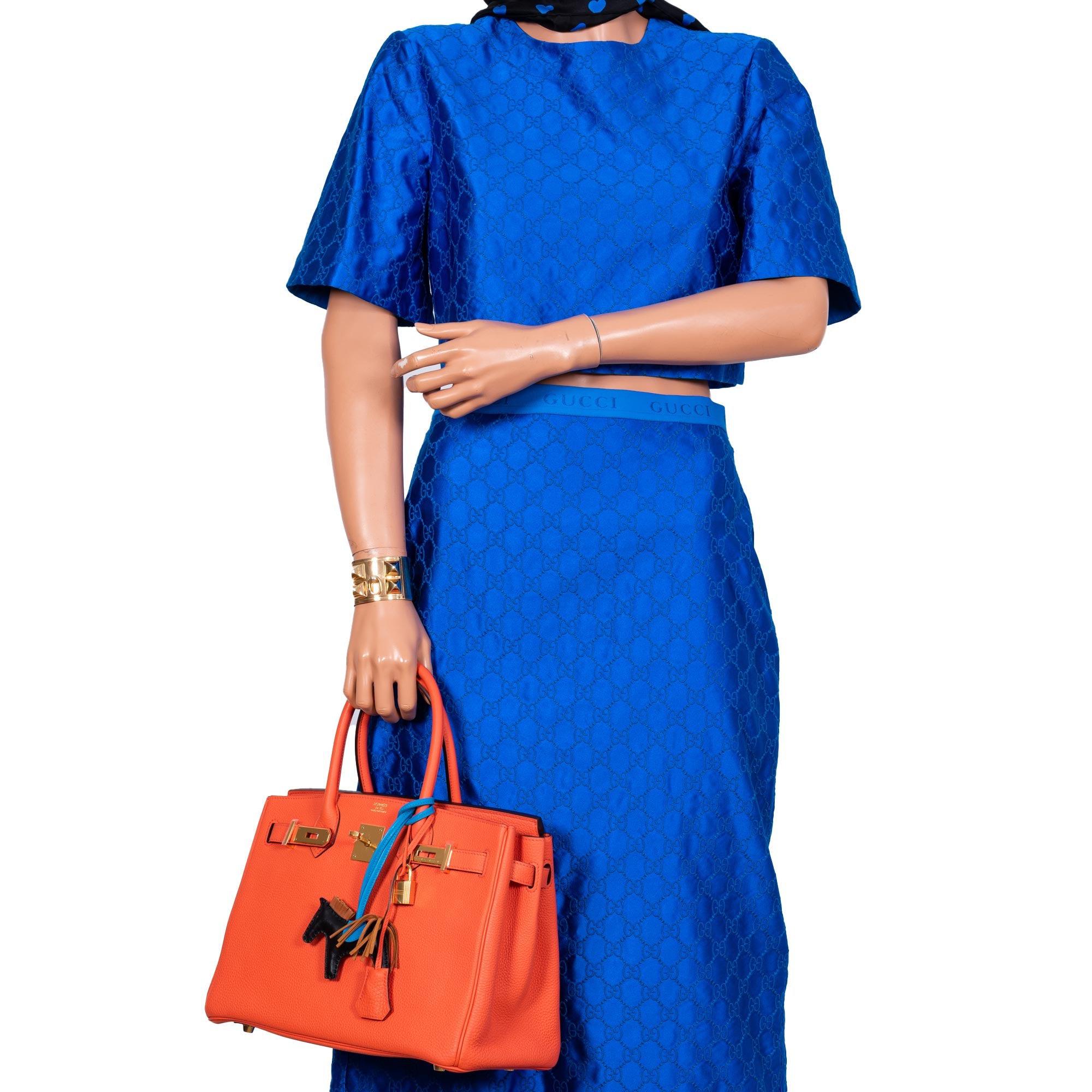 Hermès Birkin 30 Orange Poppy Togo Gold Hardware