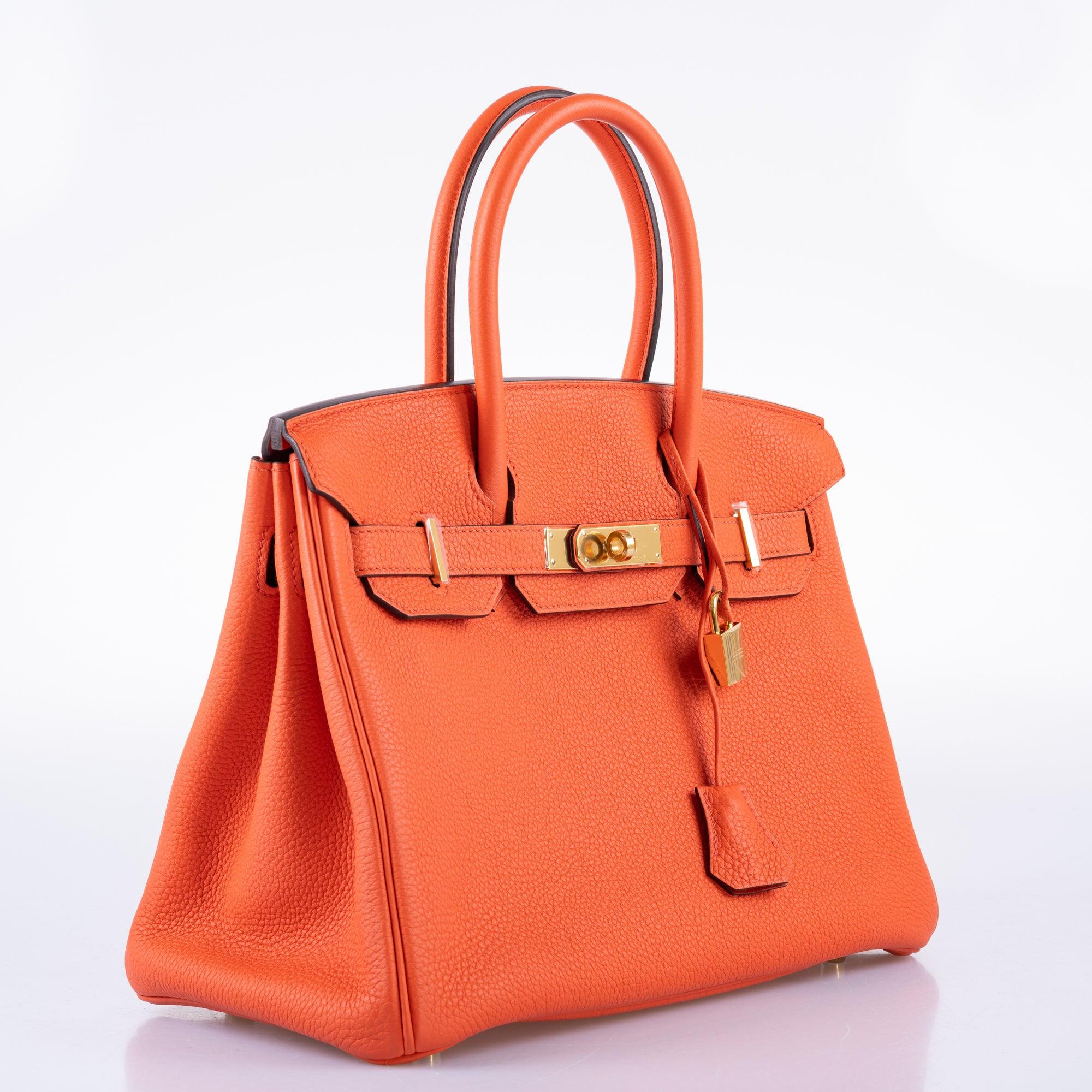 Hermès Birkin 30 Orange Poppy Togo Gold Hardware - 2017, A