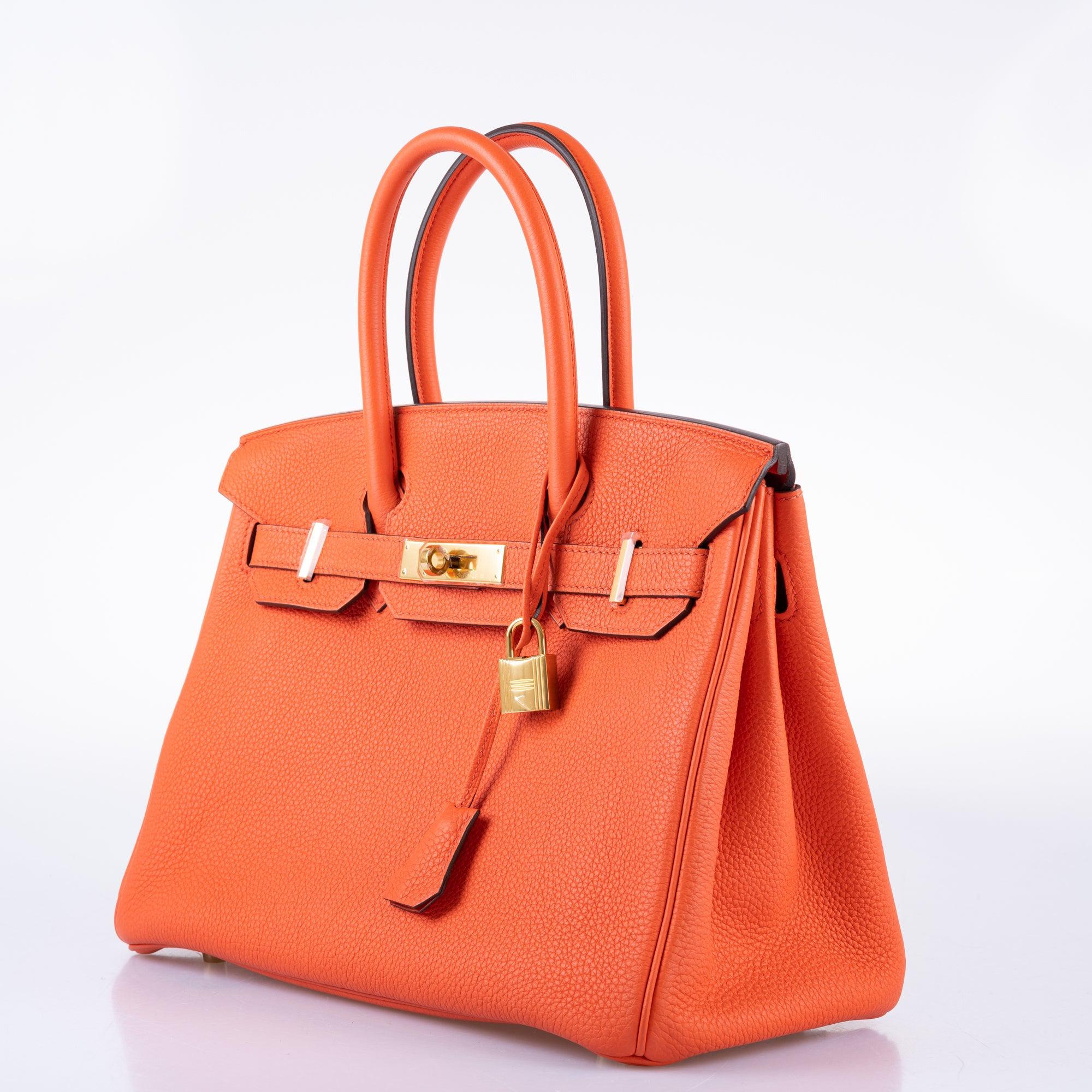 Hermès Birkin 30 Orange Poppy Togo Gold Hardware - 2017, A