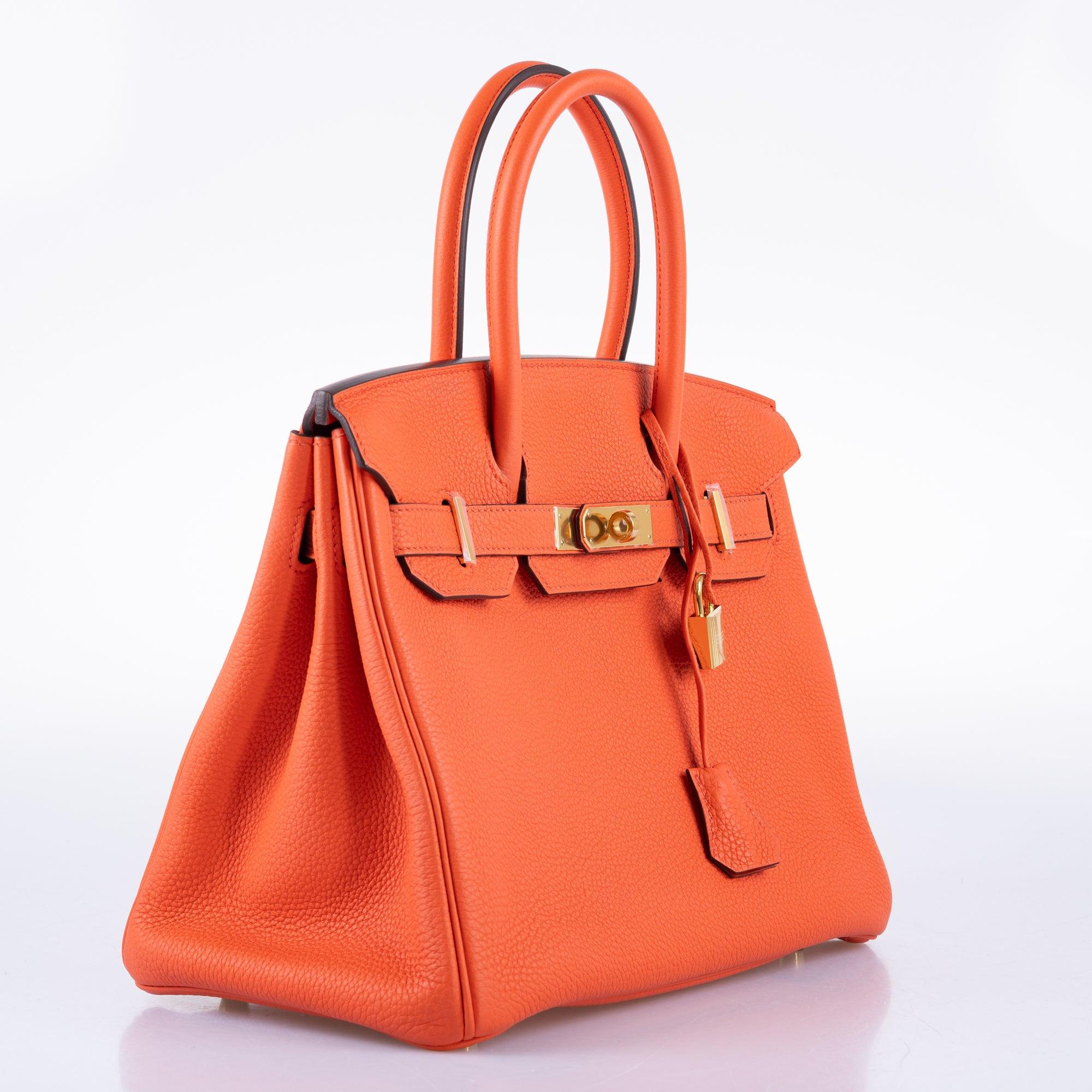 Hermès Birkin 30 Orange Poppy Togo Gold Hardware - 2017, A